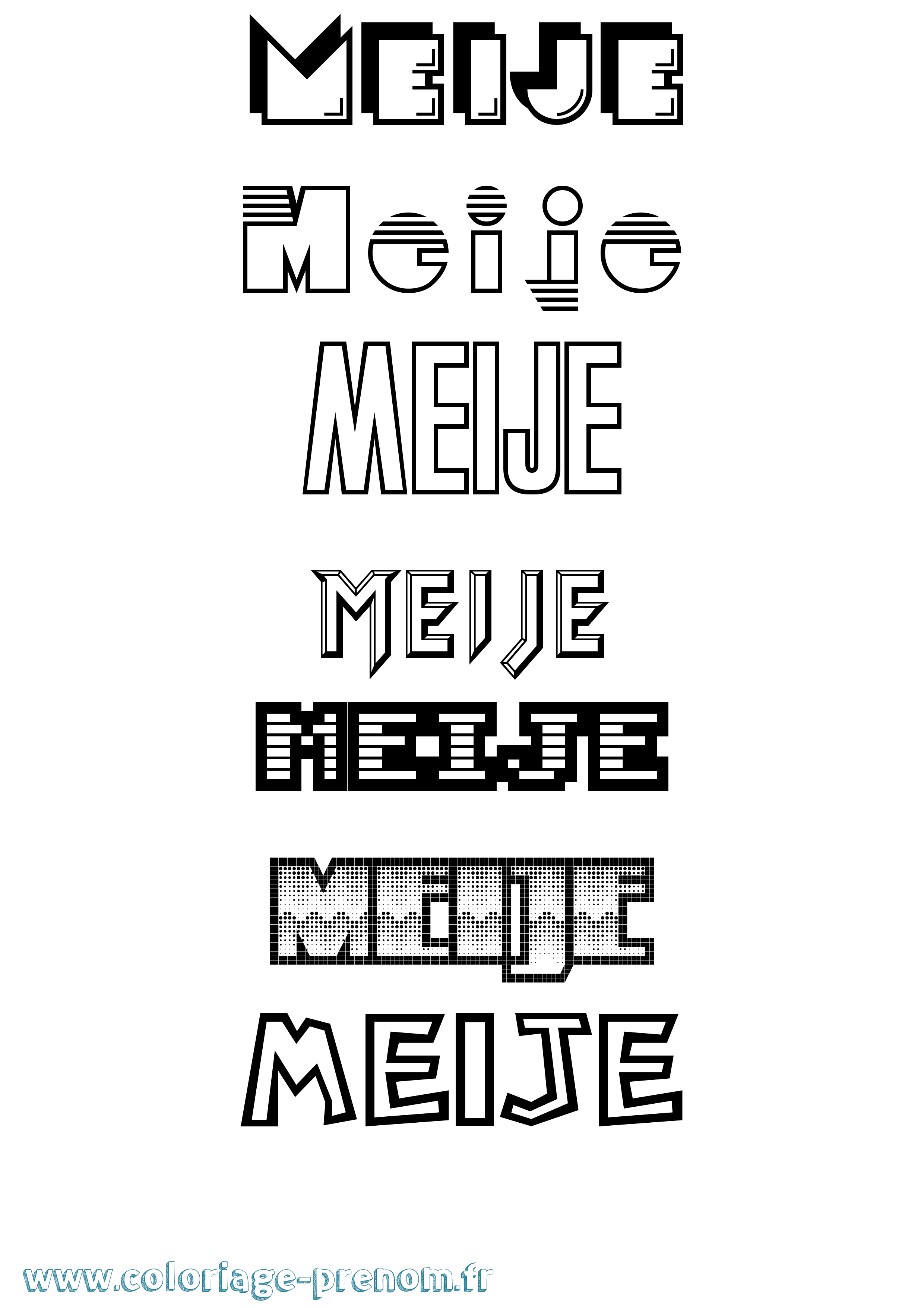 Coloriage Meije Jeux Vidéos Coloriage prénom Meije Jeux Vidéos