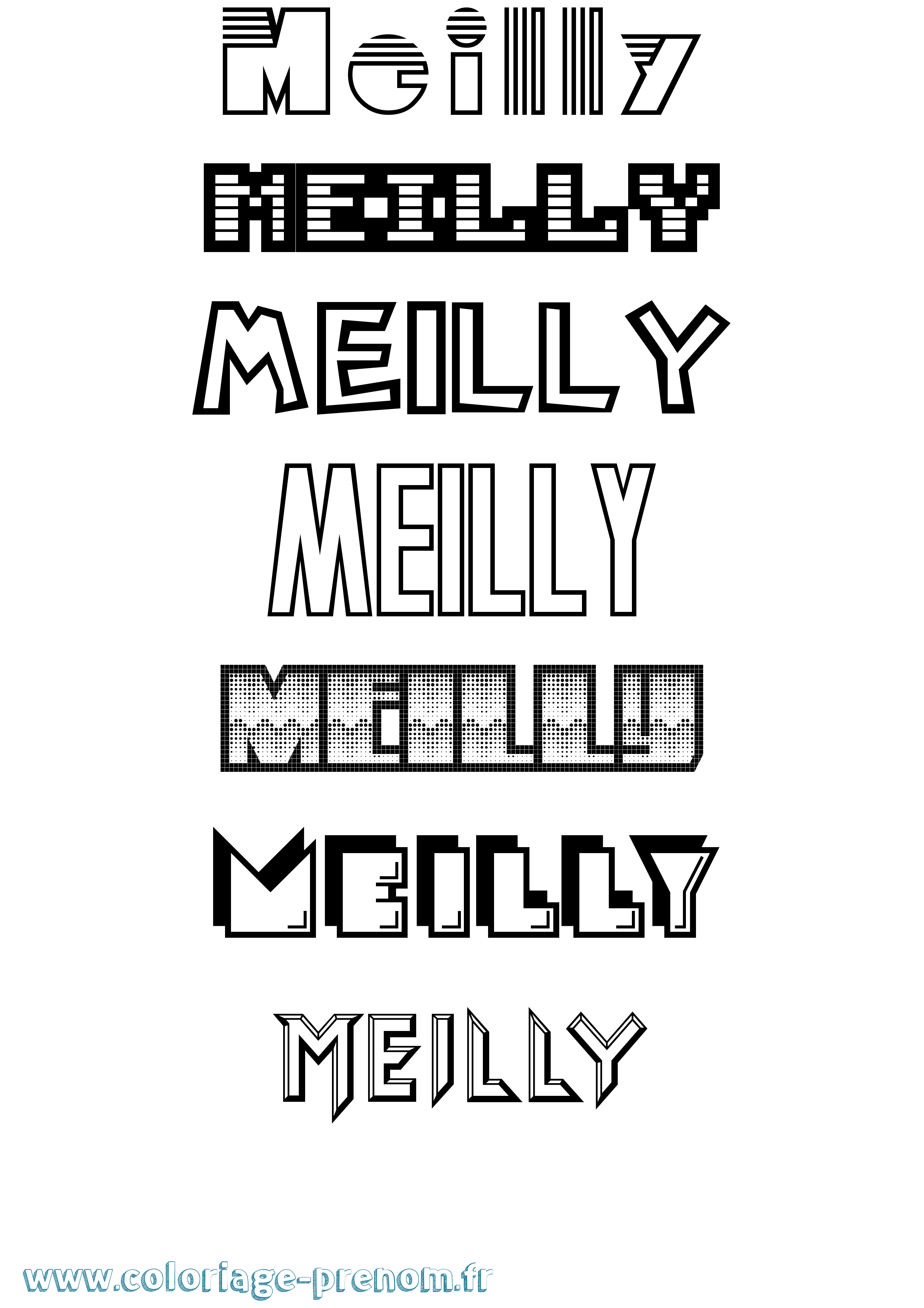 Coloriage Meilly Jeux Vidéos Coloriage prénom Meilly Jeux Vidéos