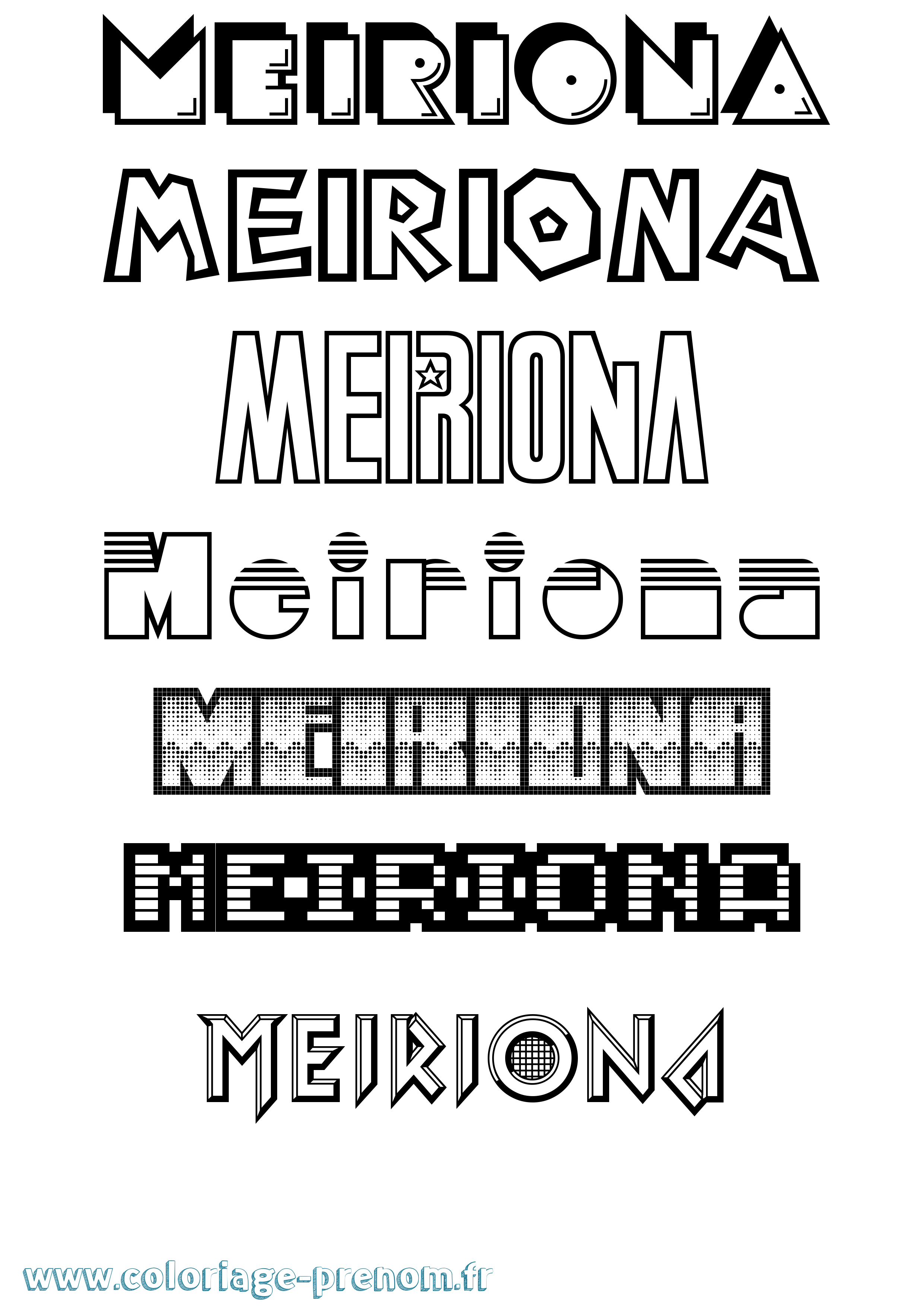 Coloriage Meiriona Jeux Vidéos Coloriage prénom Meiriona Jeux Vidéos