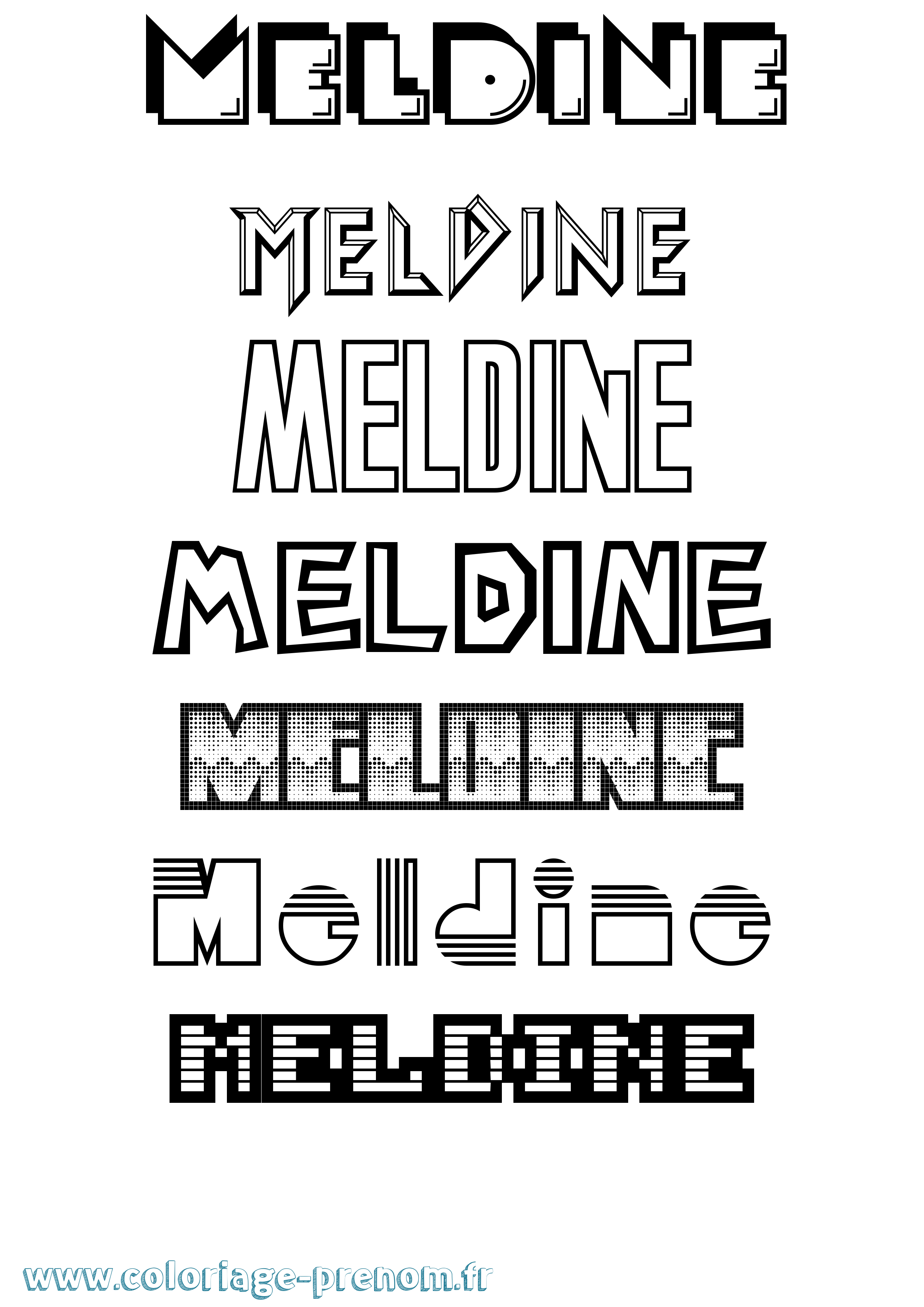 Coloriage Meldine Jeux Vidéos Coloriage prénom Meldine Jeux Vidéos