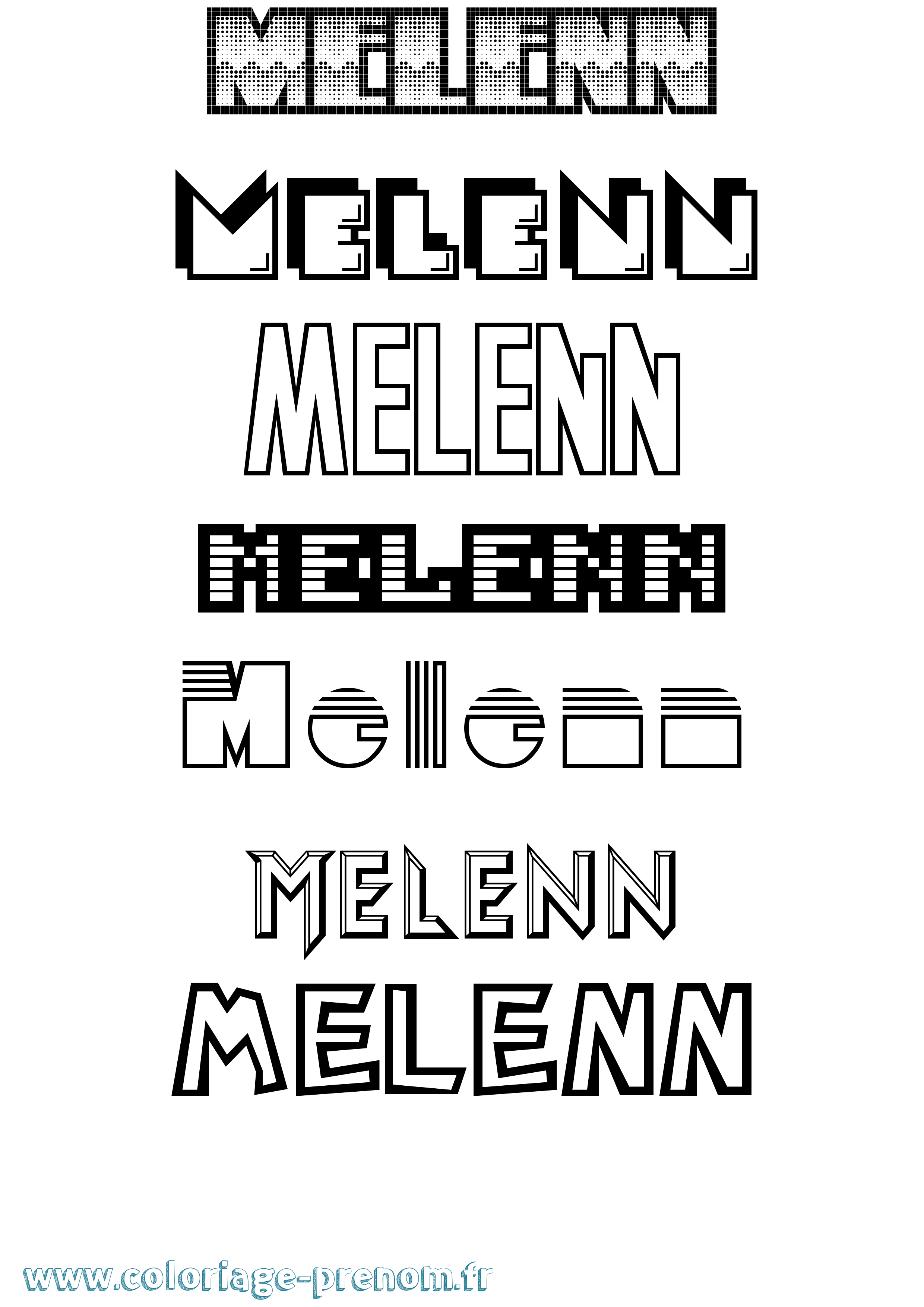Coloriage Melenn Jeux Vidéos Coloriage prénom Melenn Jeux Vidéos