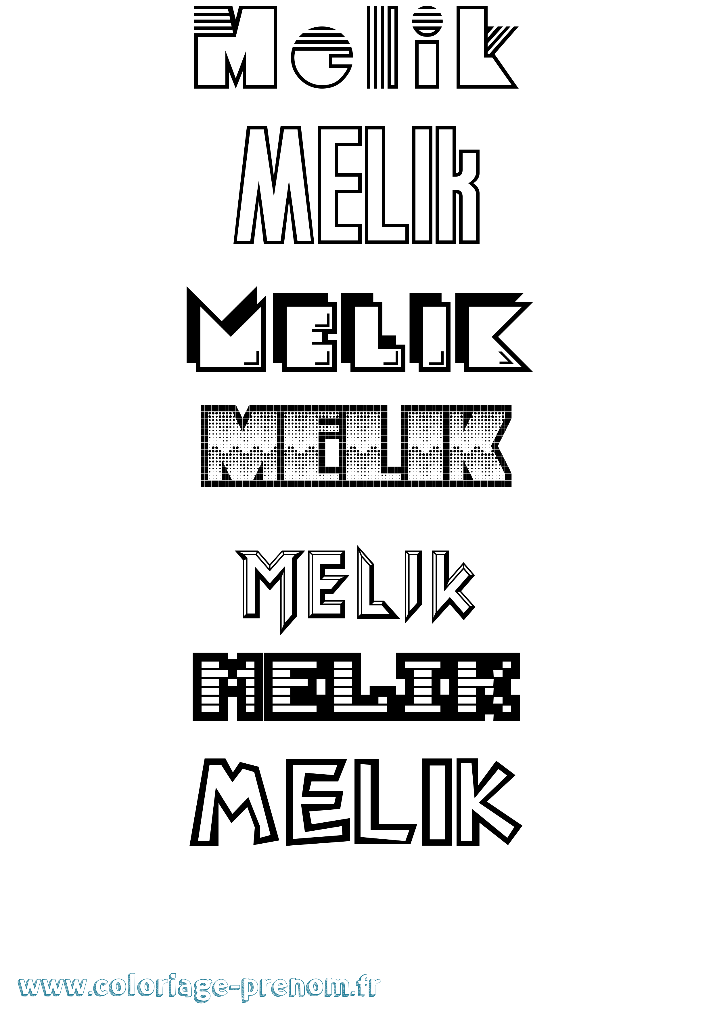 Coloriage Melik Jeux Vidéos Coloriage prénom Melik Jeux Vidéos