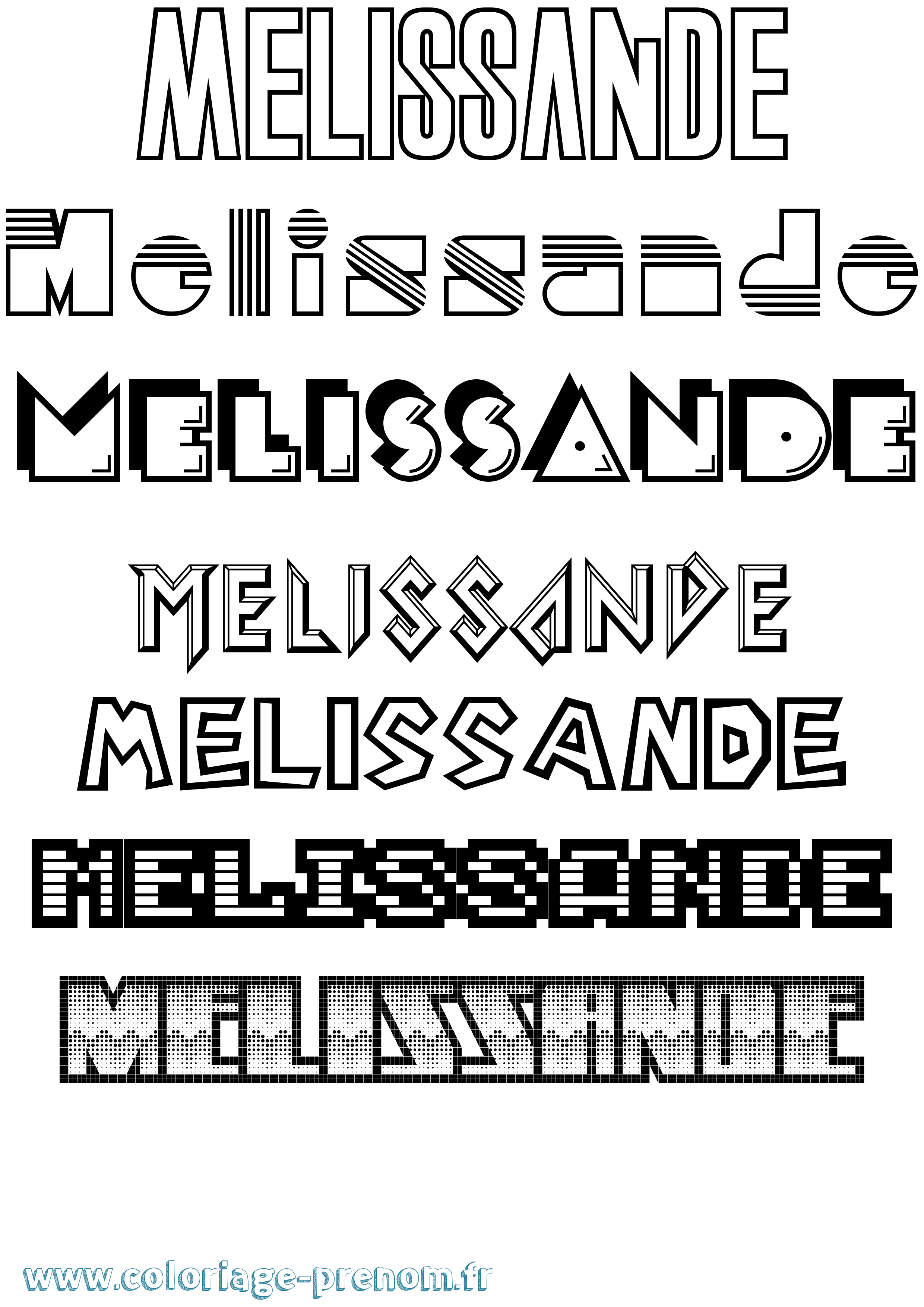 Coloriage Melissande Jeux Vidéos Coloriage prénom Melissande Jeux Vidéos