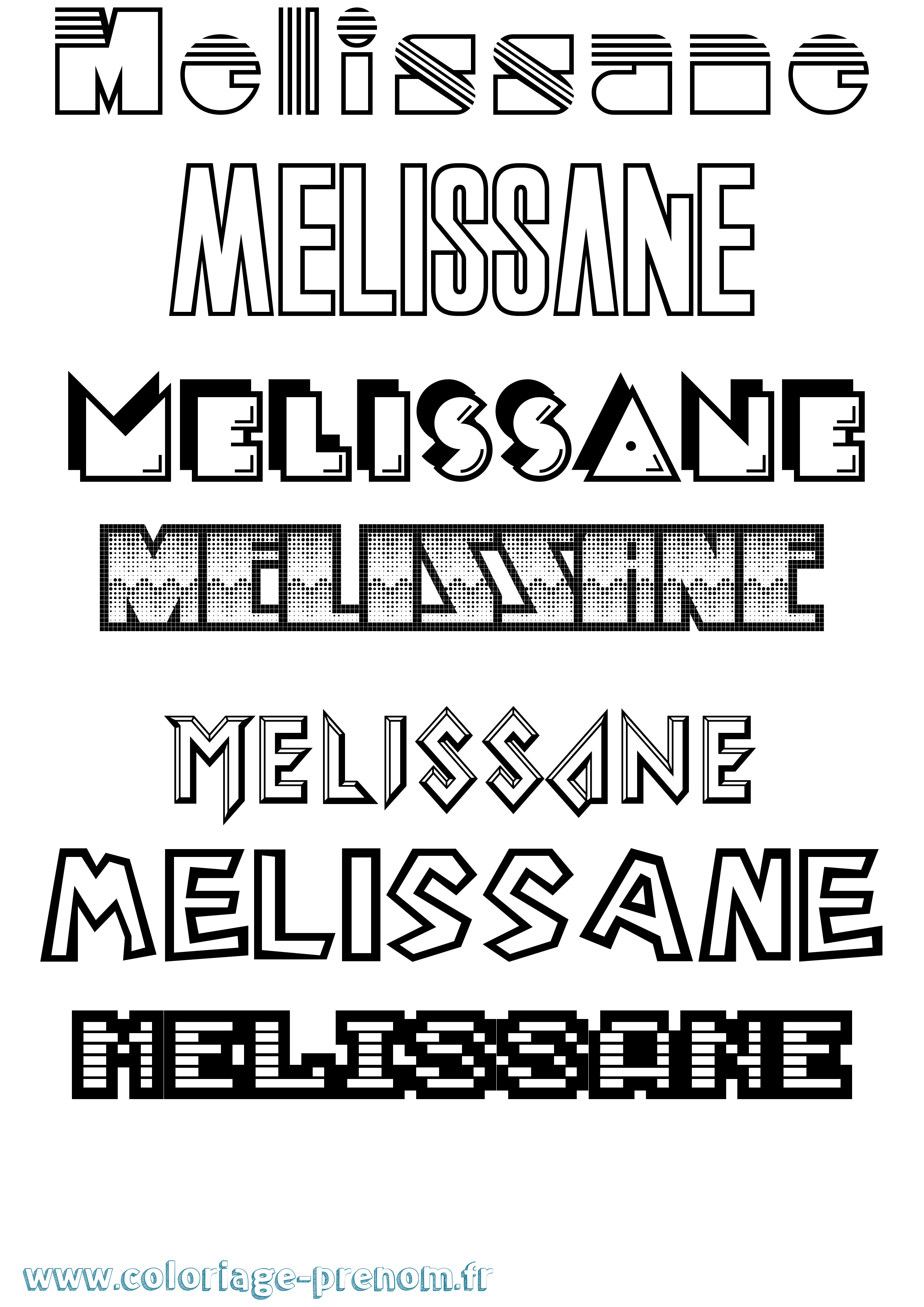 Coloriage Melissane Jeux Vidéos Coloriage prénom Melissane Jeux Vidéos