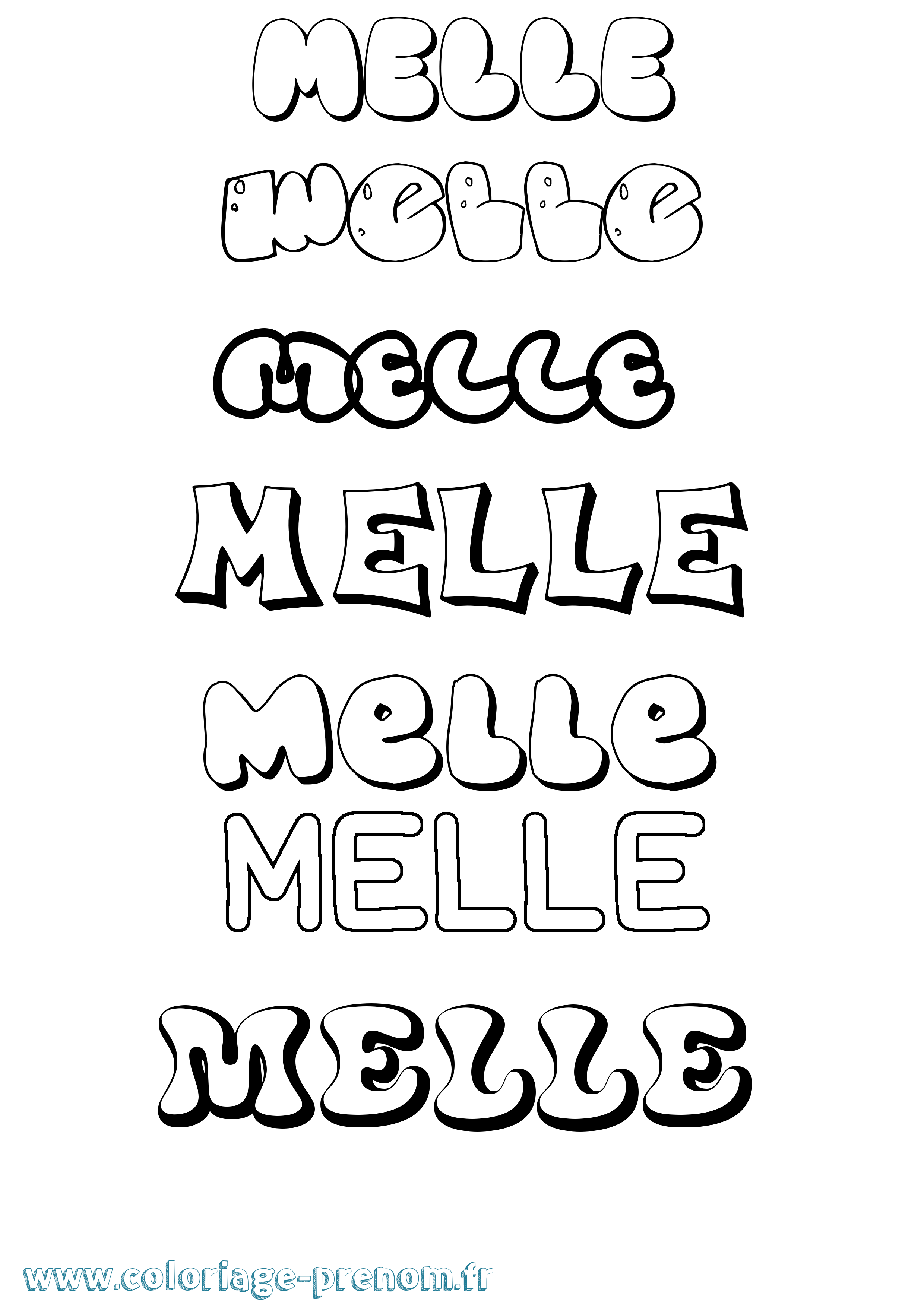 Coloriage Melle Bubble Coloriage prénom Melle Bubble