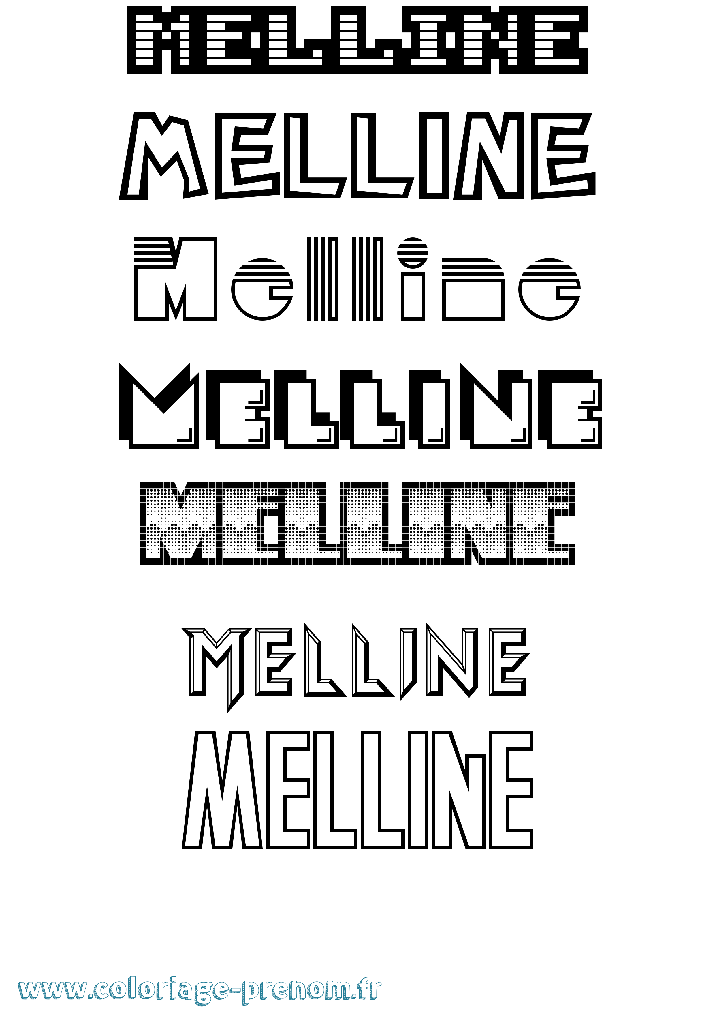 Coloriage Melline Jeux Vidéos Coloriage prénom Melline Jeux Vidéos