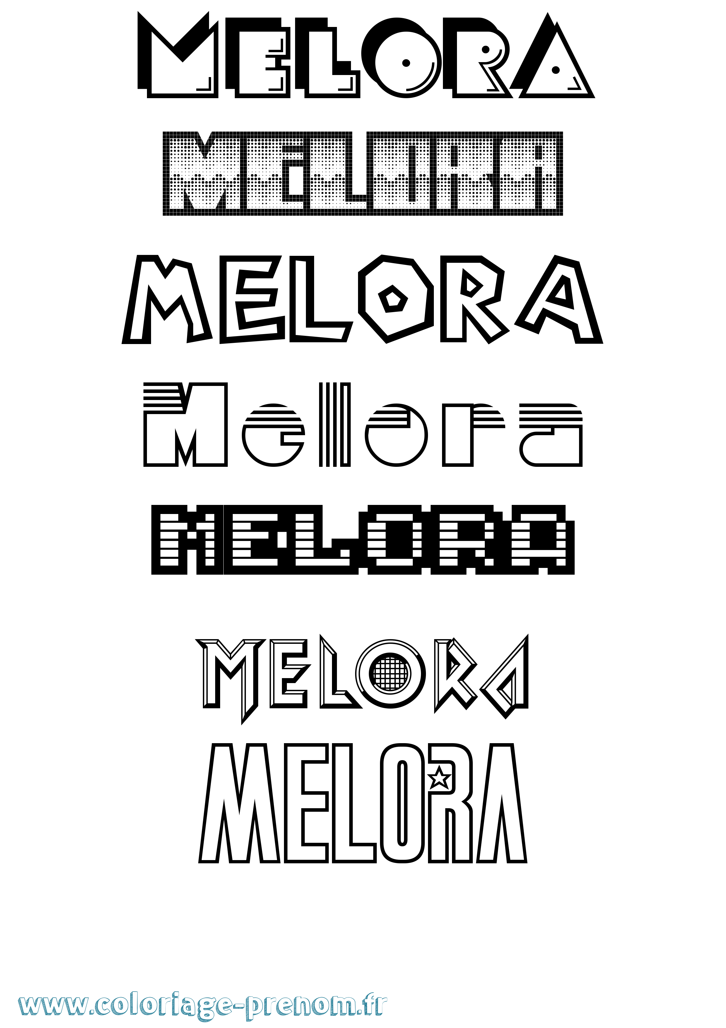 Coloriage Melora Jeux Vidéos Coloriage prénom Melora Jeux Vidéos