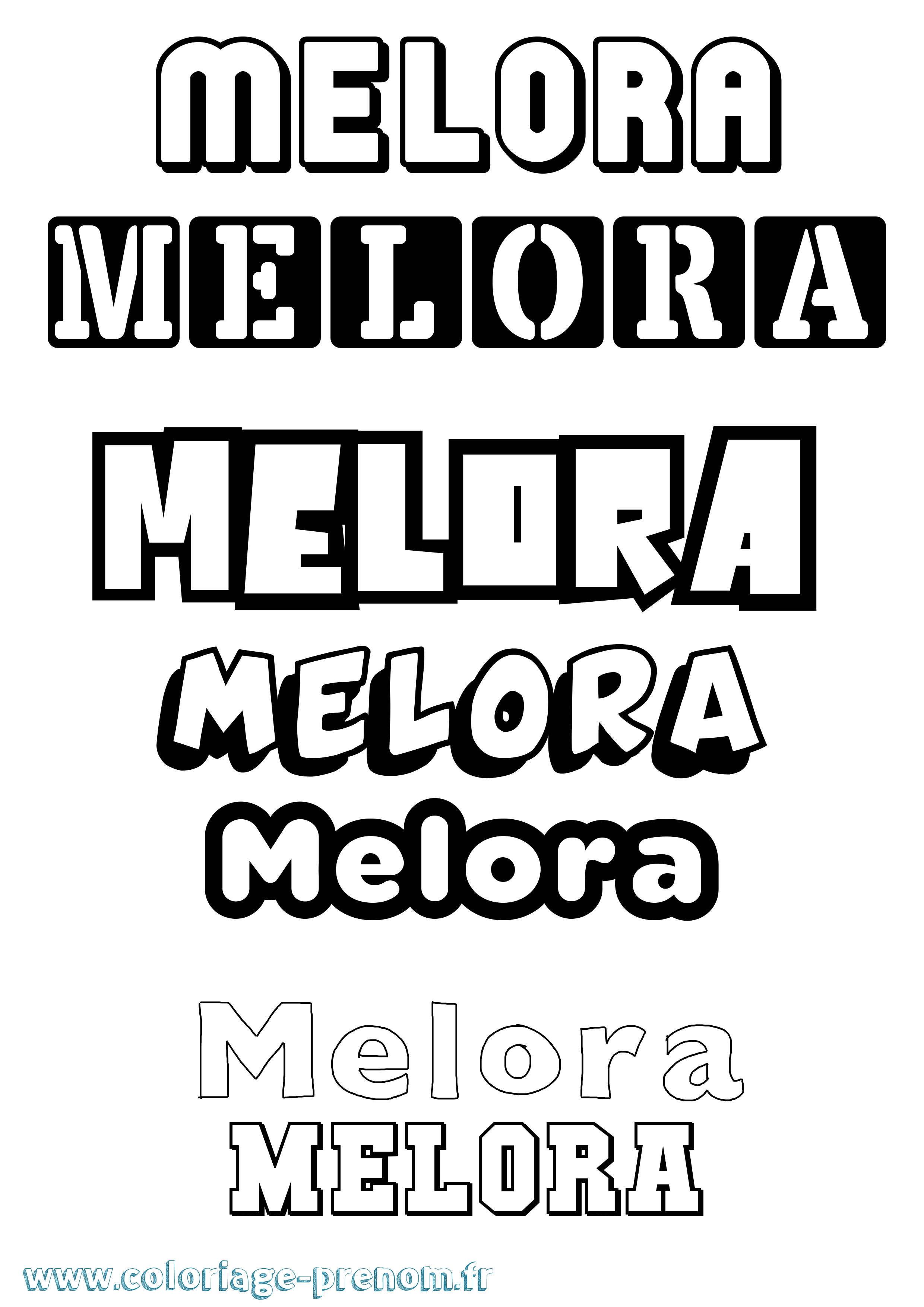 Coloriage Melora Simple Coloriage prénom Melora Simple