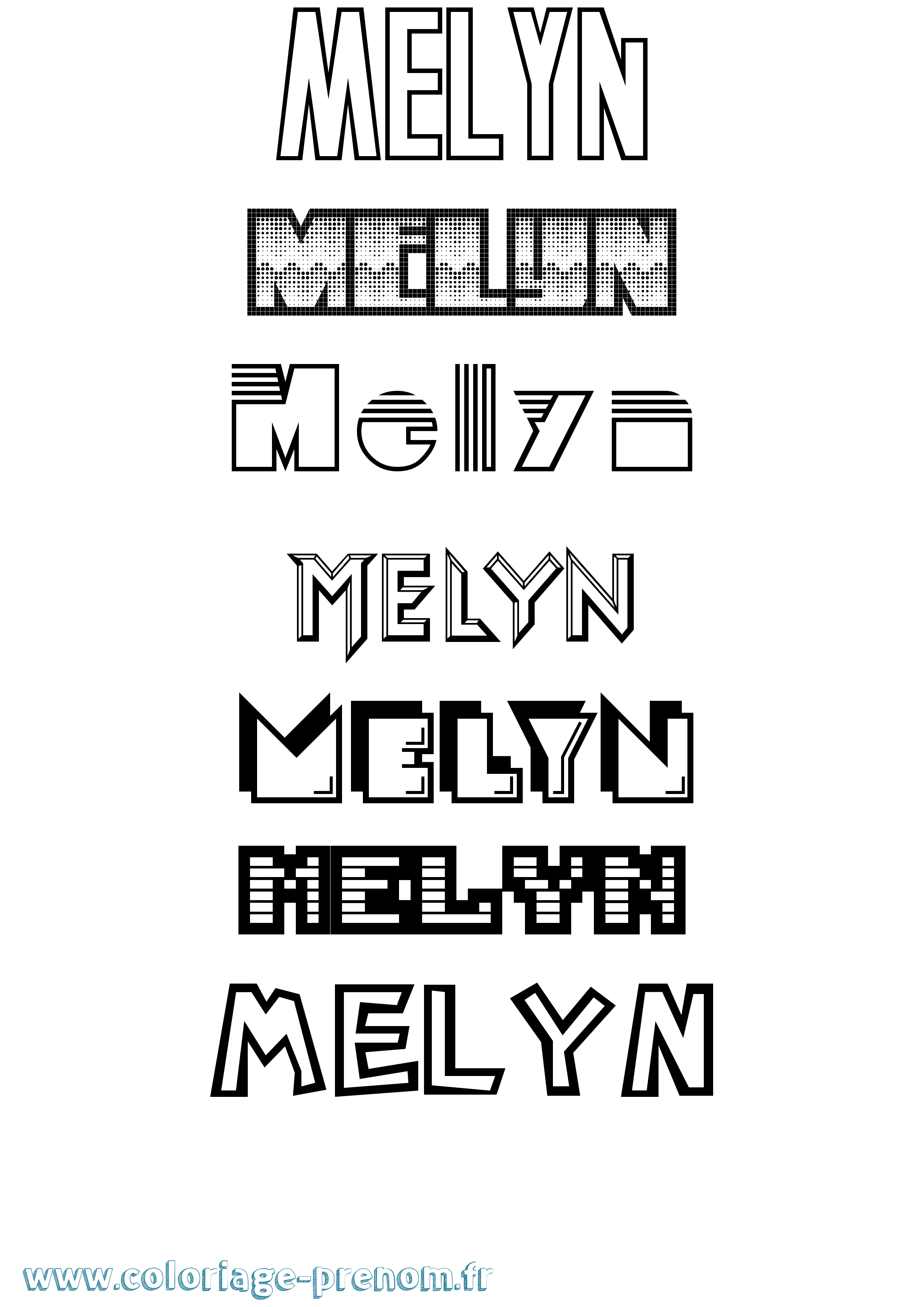 Coloriage Melyn Jeux Vidéos Coloriage prénom Melyn Jeux Vidéos