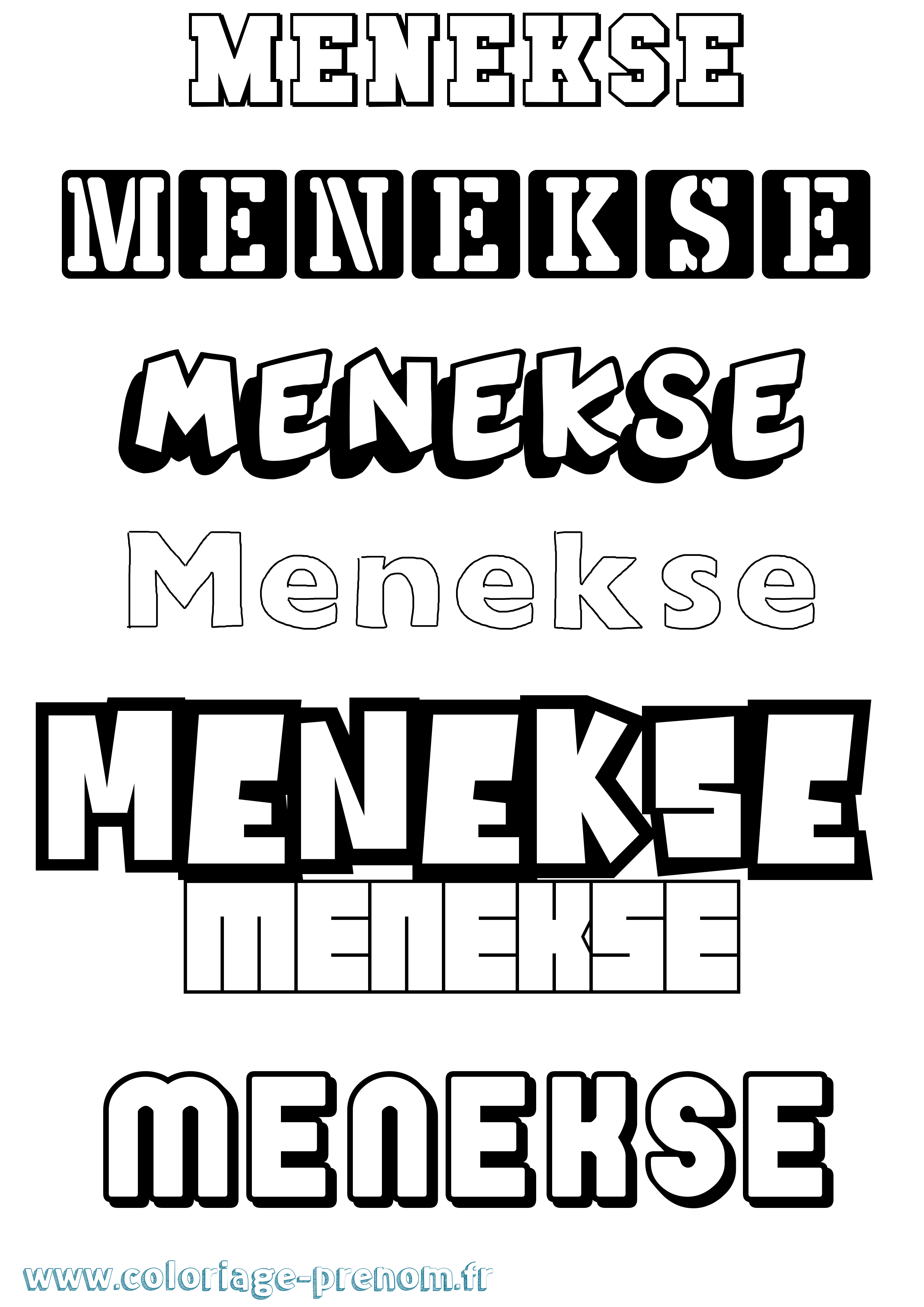 Coloriage Menekse Simple Coloriage prénom Menekse Simple