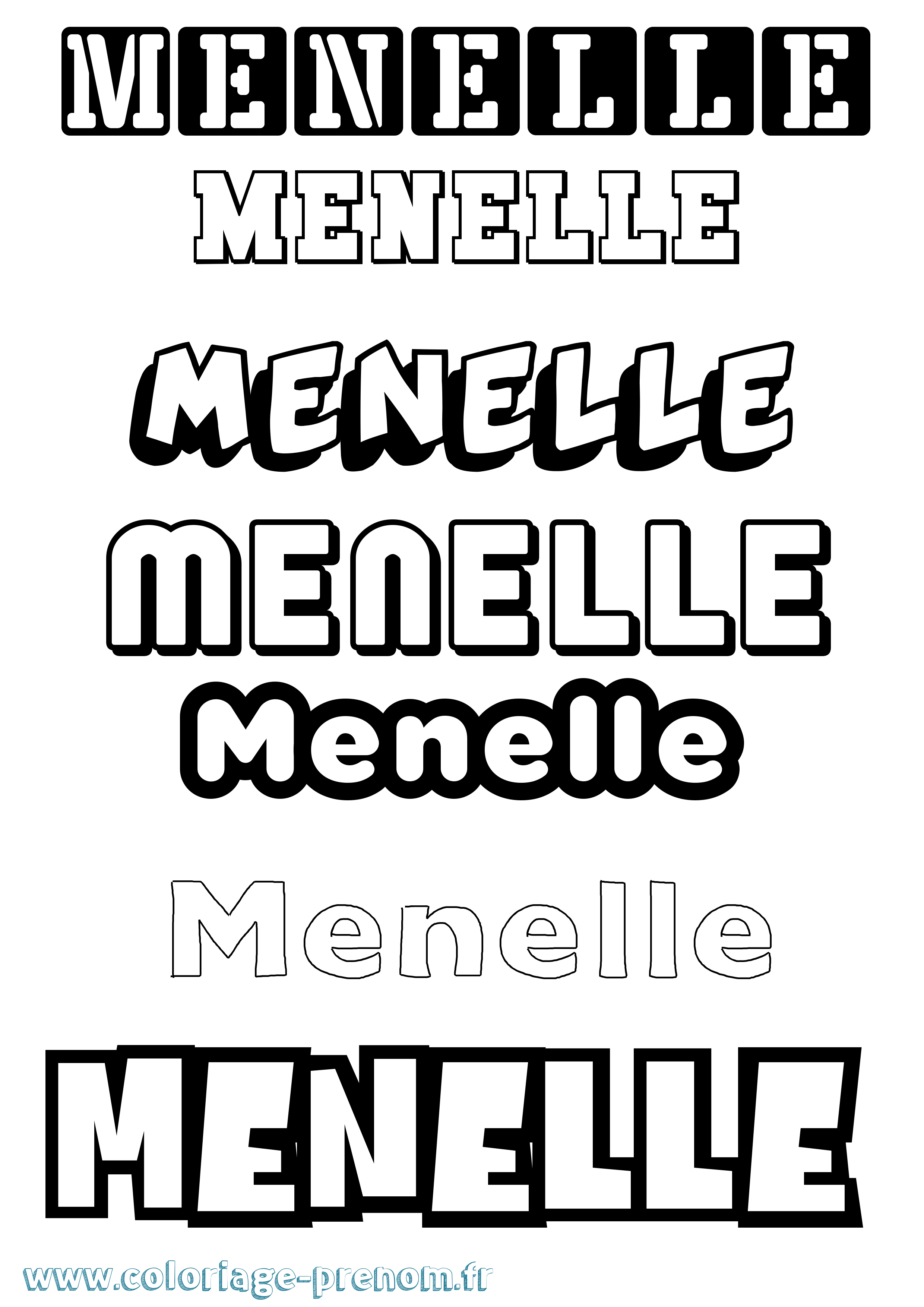 Coloriage Menelle Simple Coloriage prénom Menelle Simple