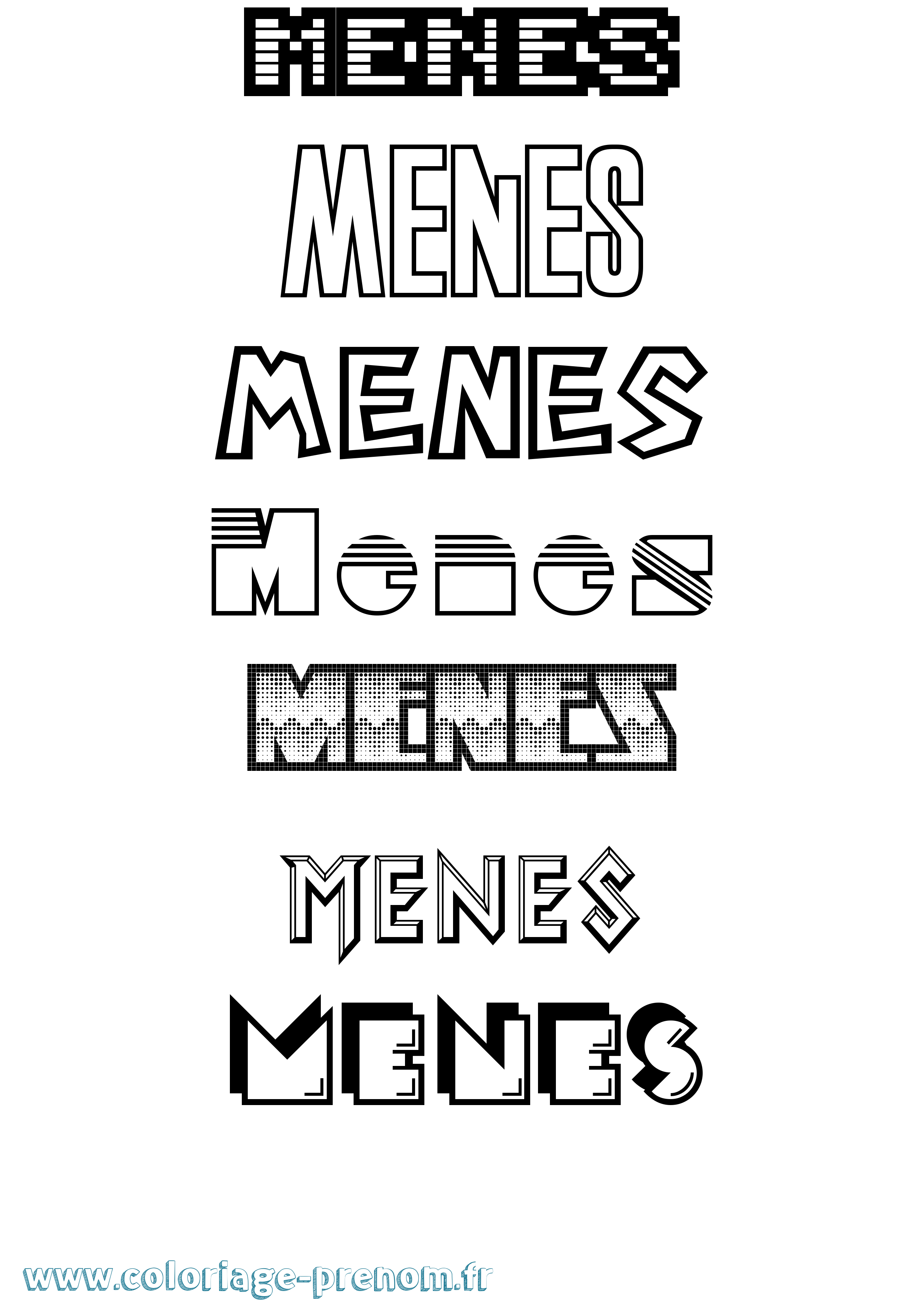 Coloriage Menes Jeux Vidéos Coloriage prénom Menes Jeux Vidéos