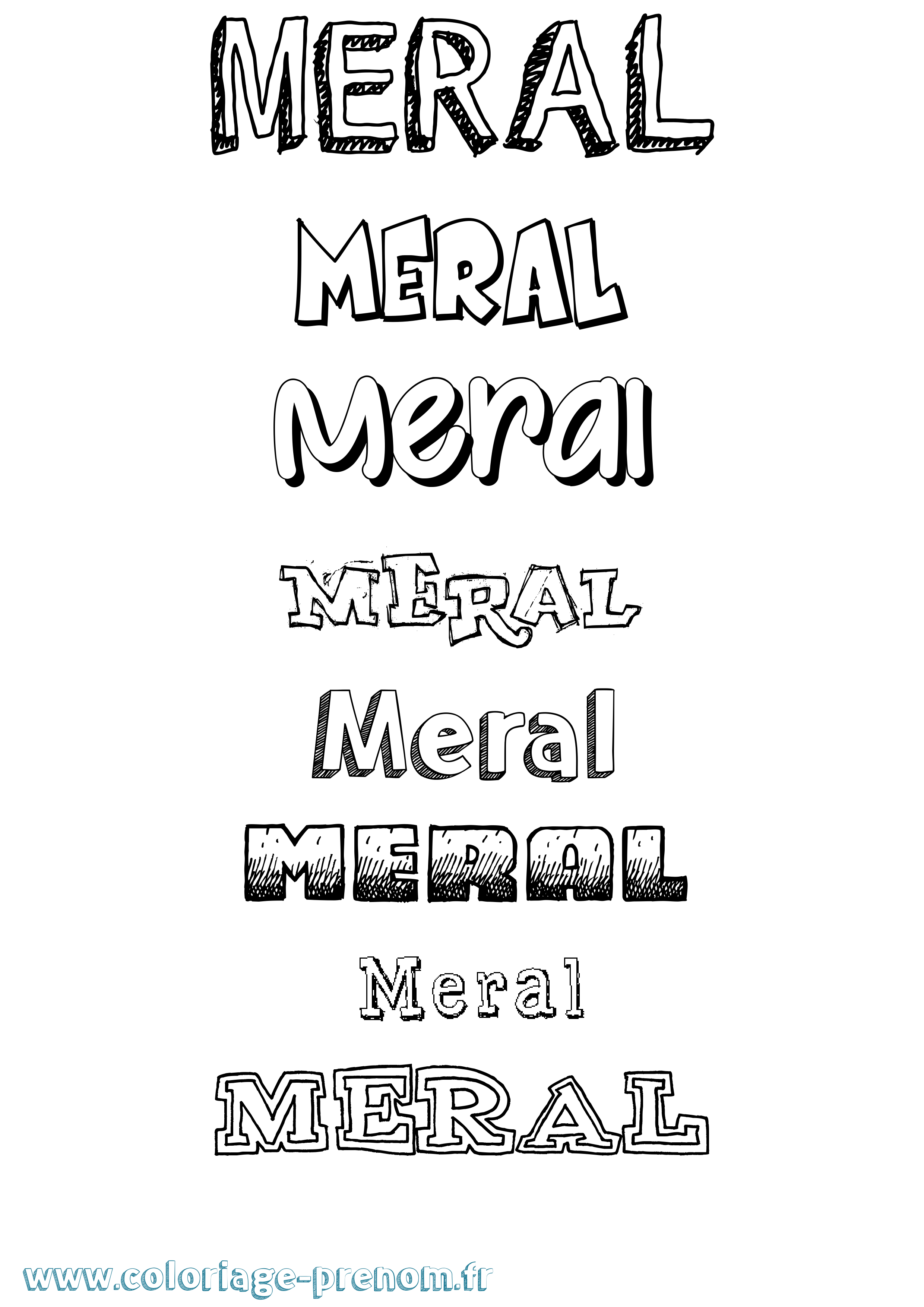 Coloriage Meral Dessiné Coloriage prénom Meral Dessiné