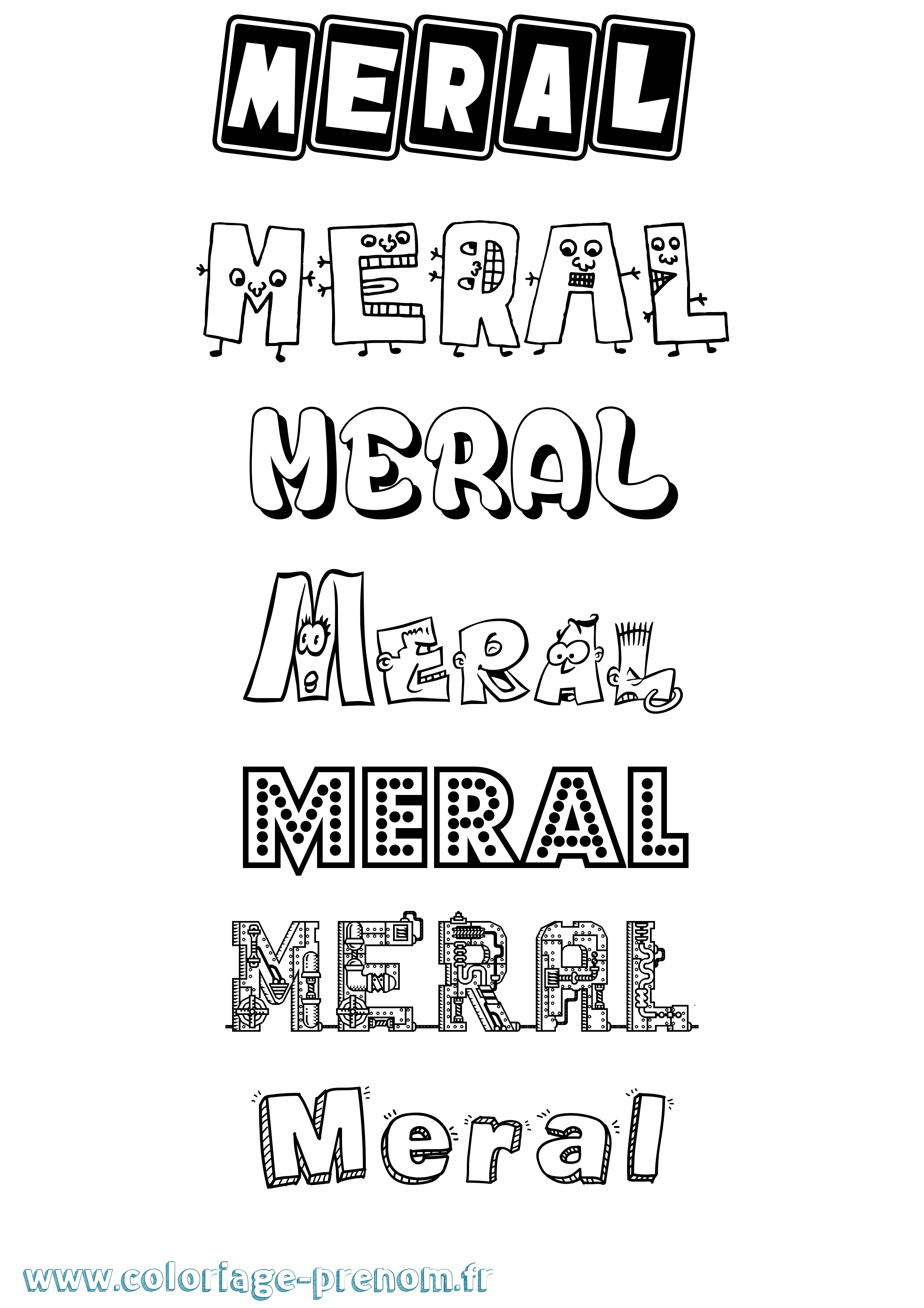 Coloriage Meral Fun Coloriage prénom Meral Fun