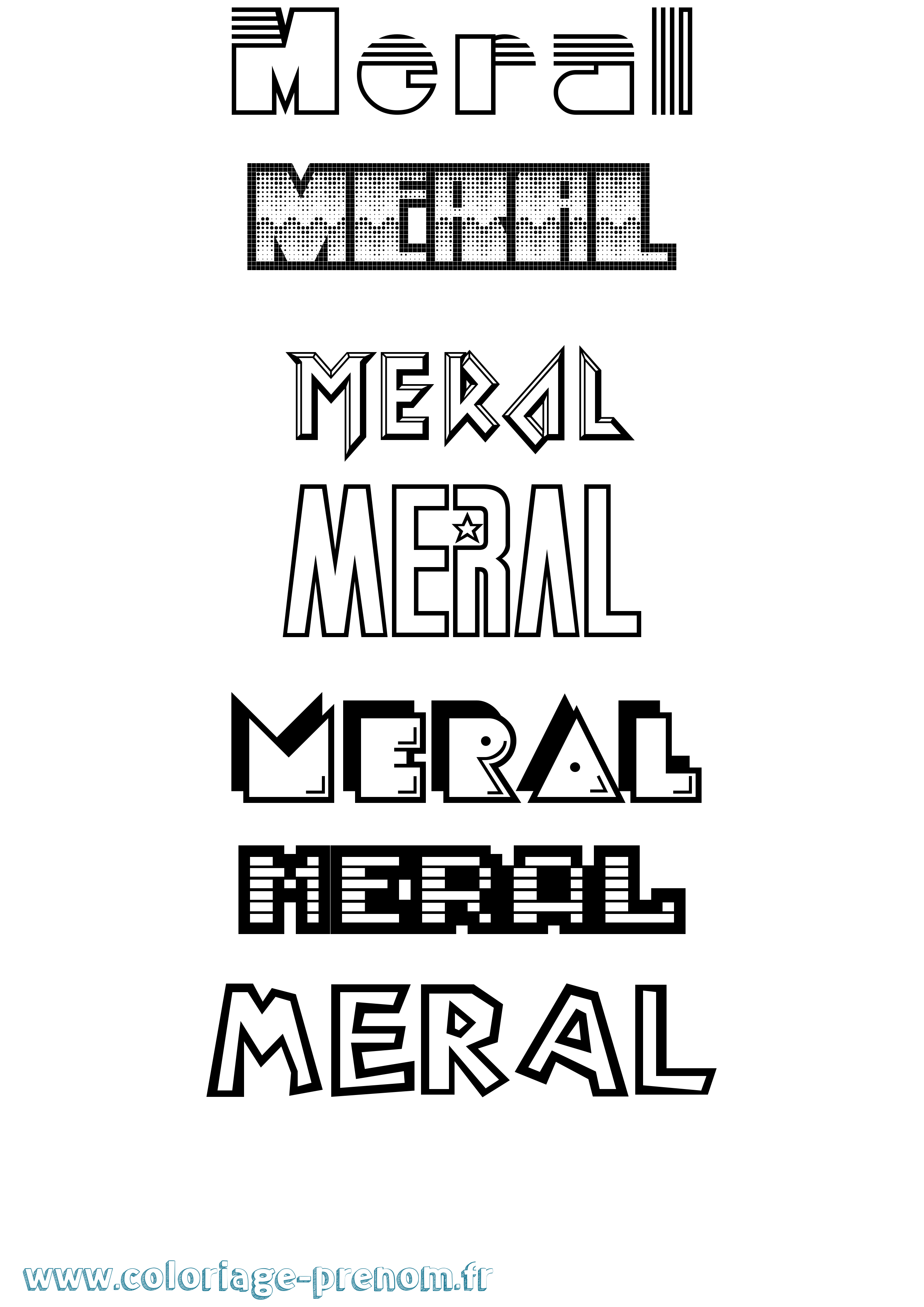 Coloriage Meral Jeux Vidéos Coloriage prénom Meral Jeux Vidéos