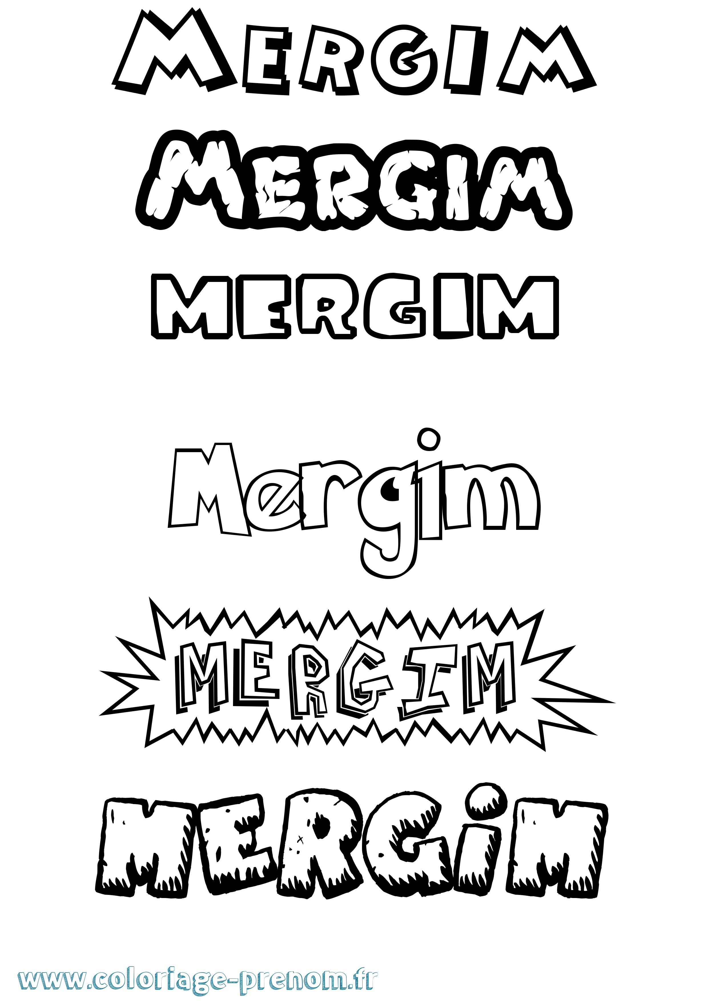 Coloriage Mergim Dessin Animé Coloriage prénom Mergim Dessin Animé