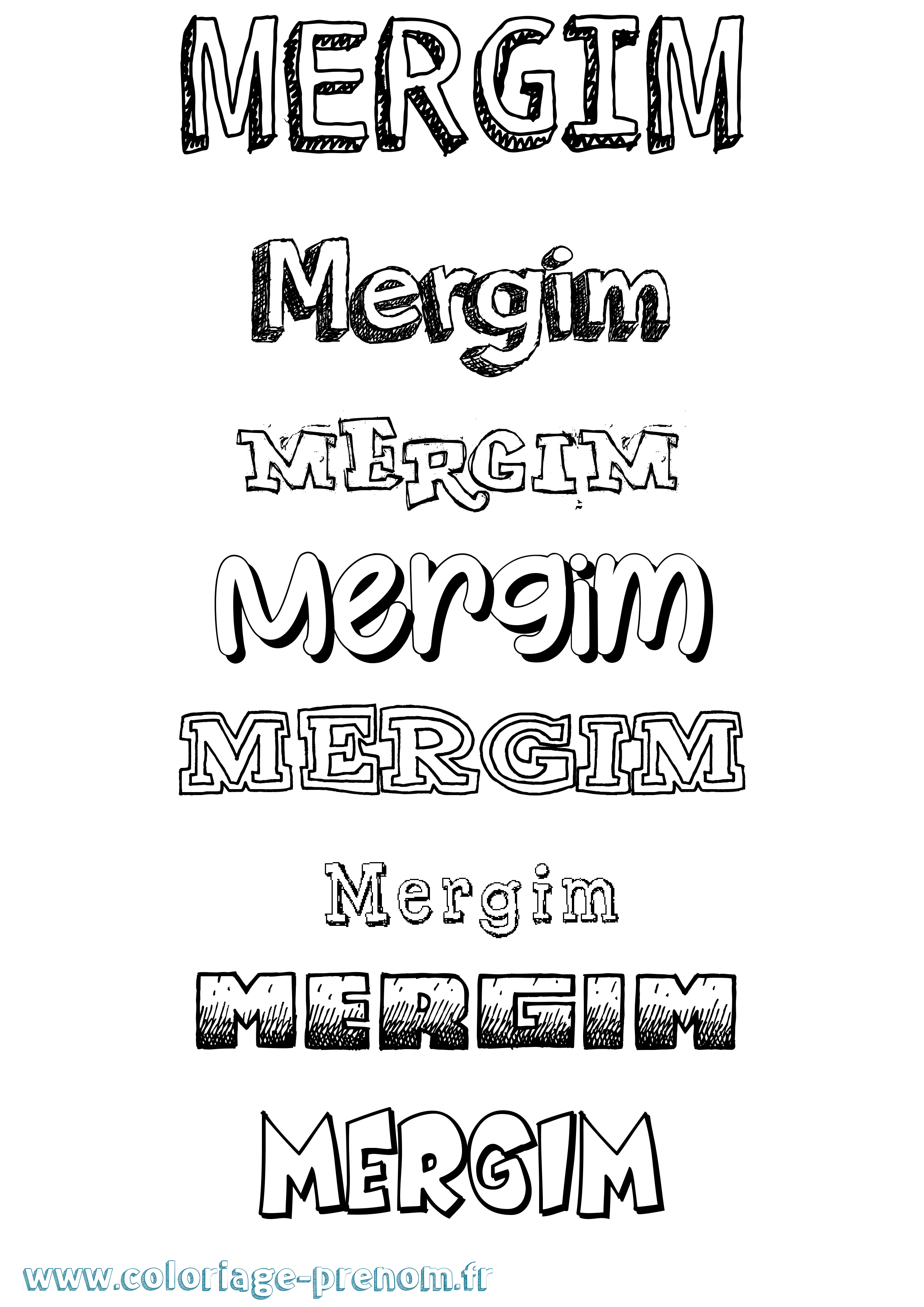 Coloriage Mergim Dessiné Coloriage prénom Mergim Dessiné
