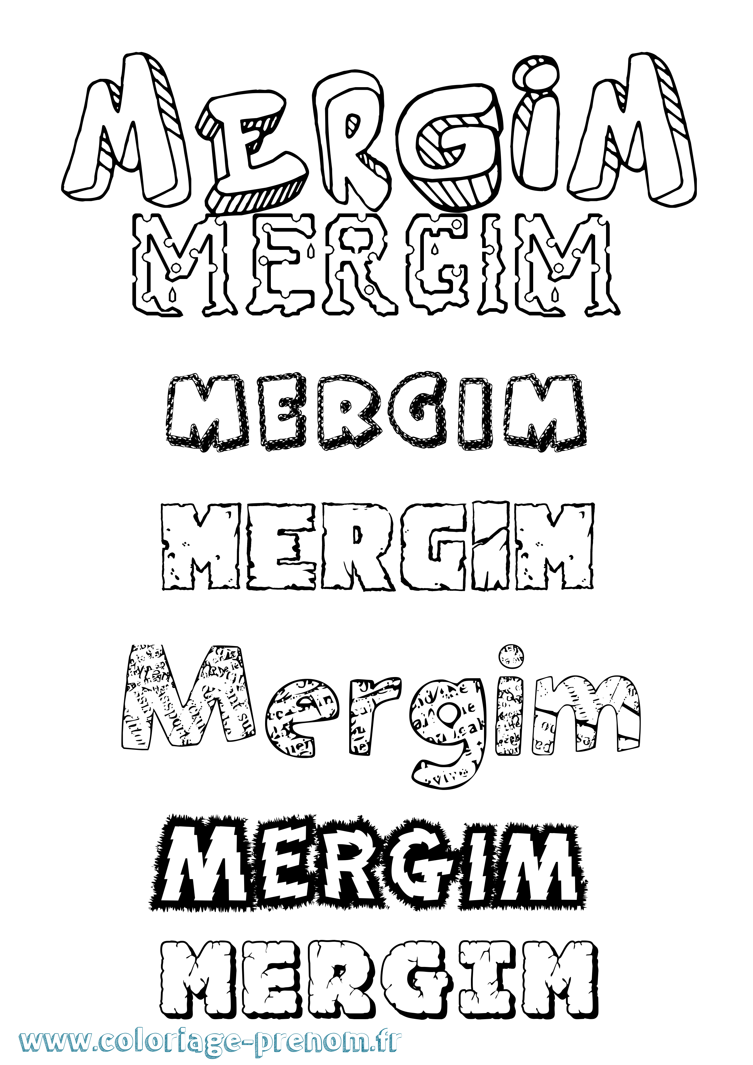Coloriage Mergim Destructuré Coloriage prénom Mergim Destructuré