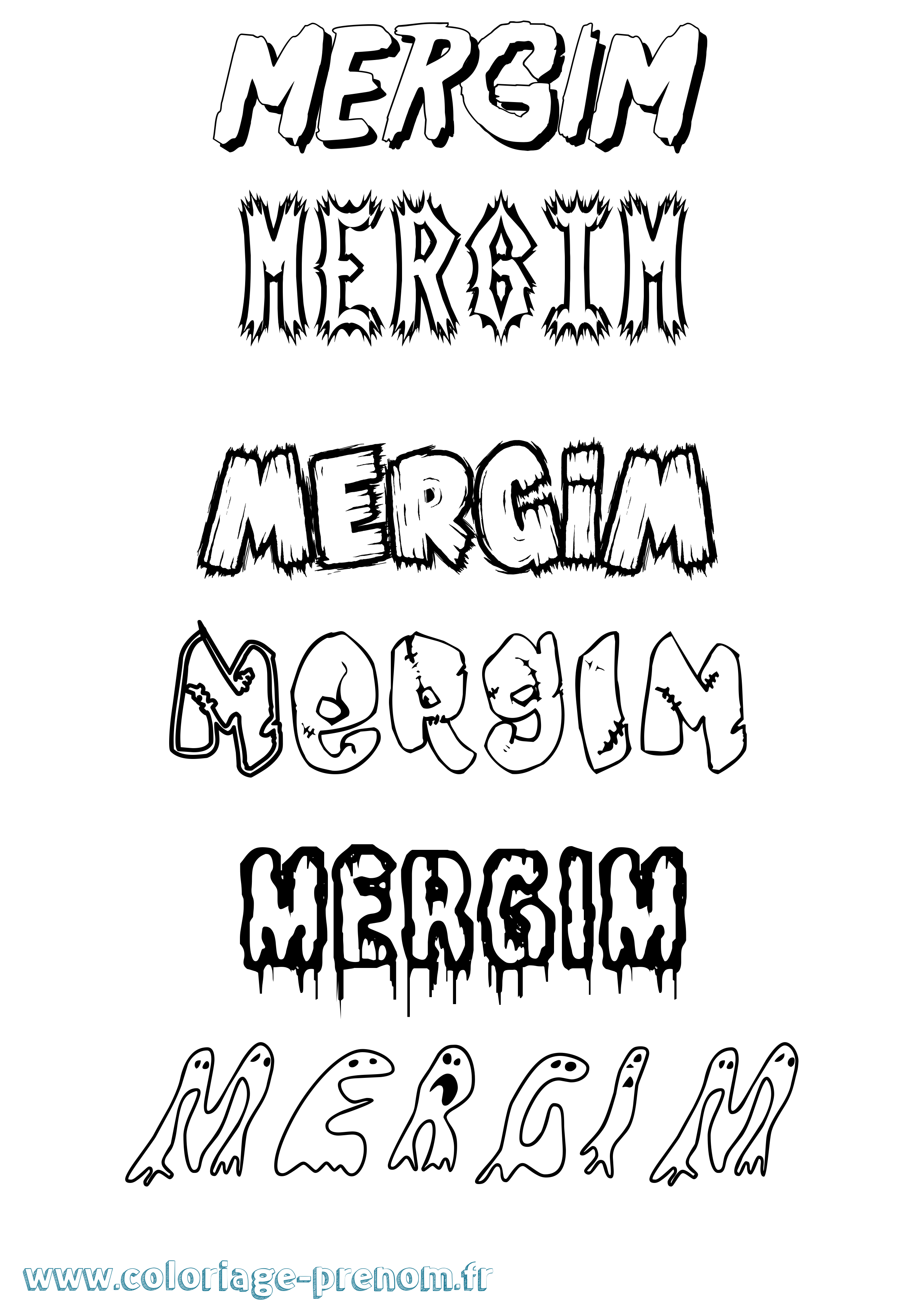 Coloriage Mergim Frisson Coloriage prénom Mergim Frisson