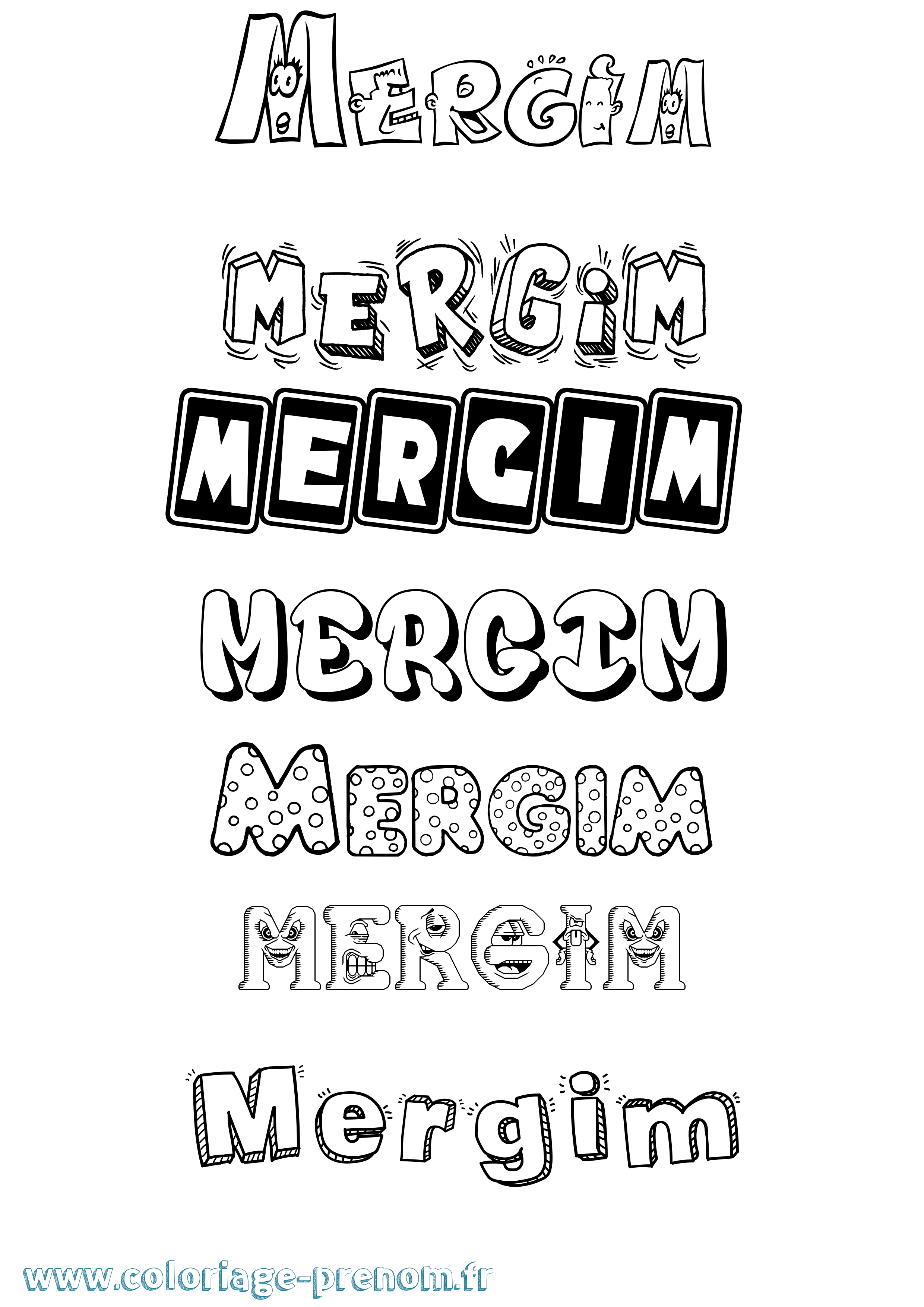 Coloriage Mergim Fun Coloriage prénom Mergim Fun