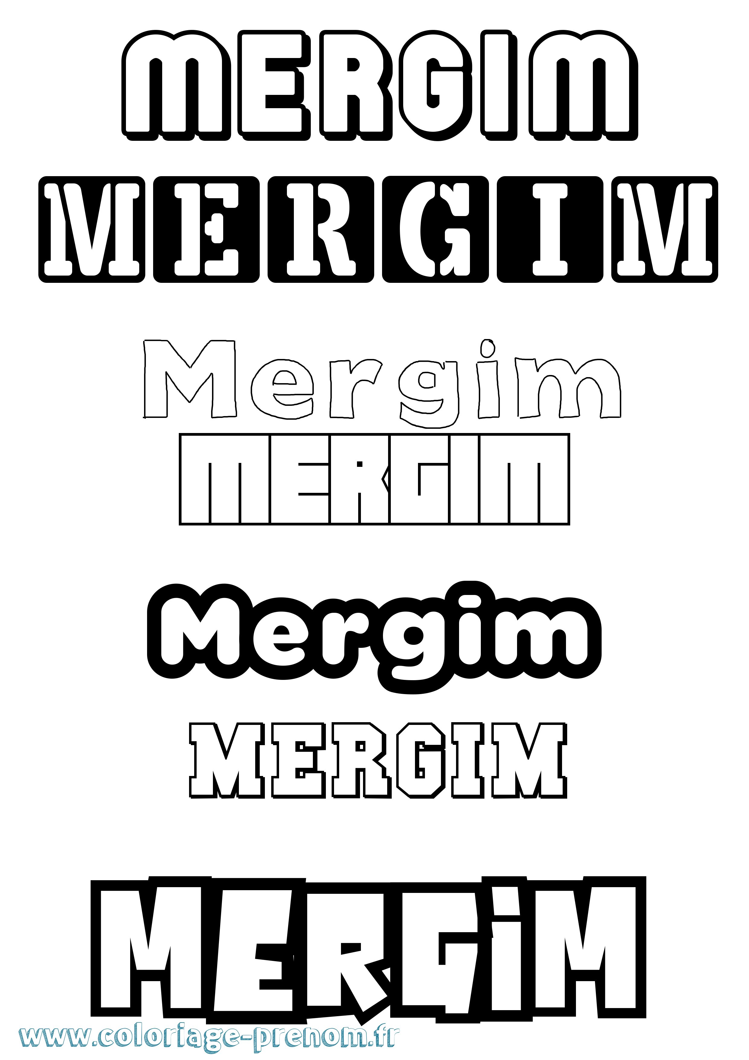 Coloriage Mergim Simple Coloriage prénom Mergim Simple