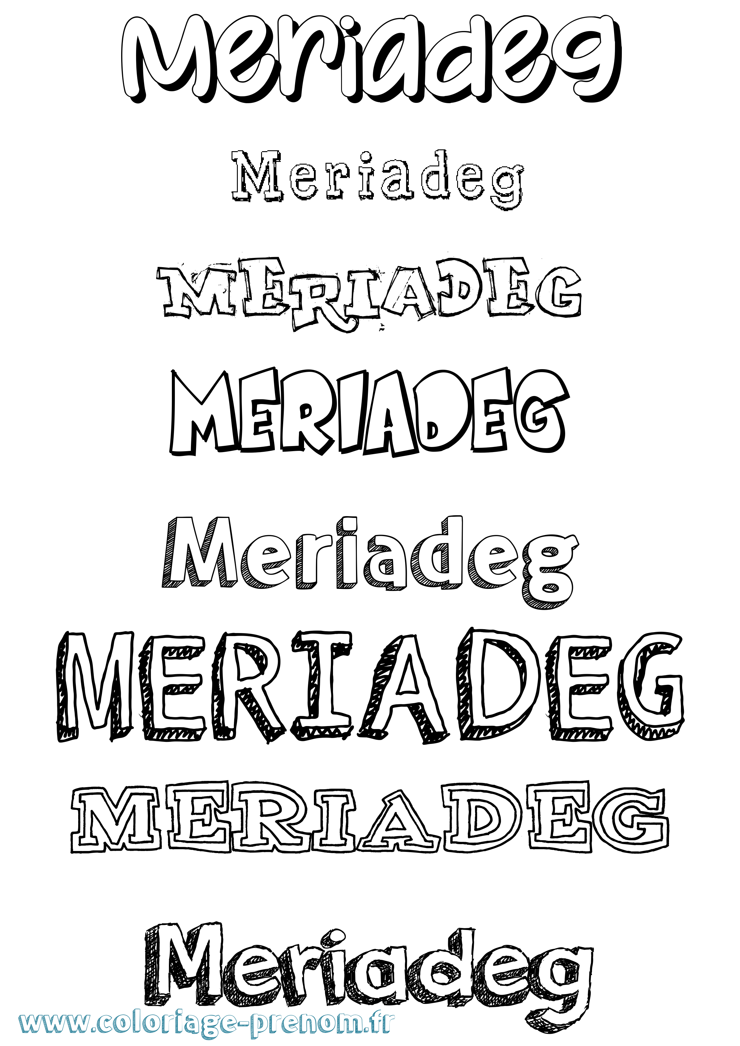 Coloriage Meriadeg Dessiné Coloriage prénom Meriadeg Dessiné