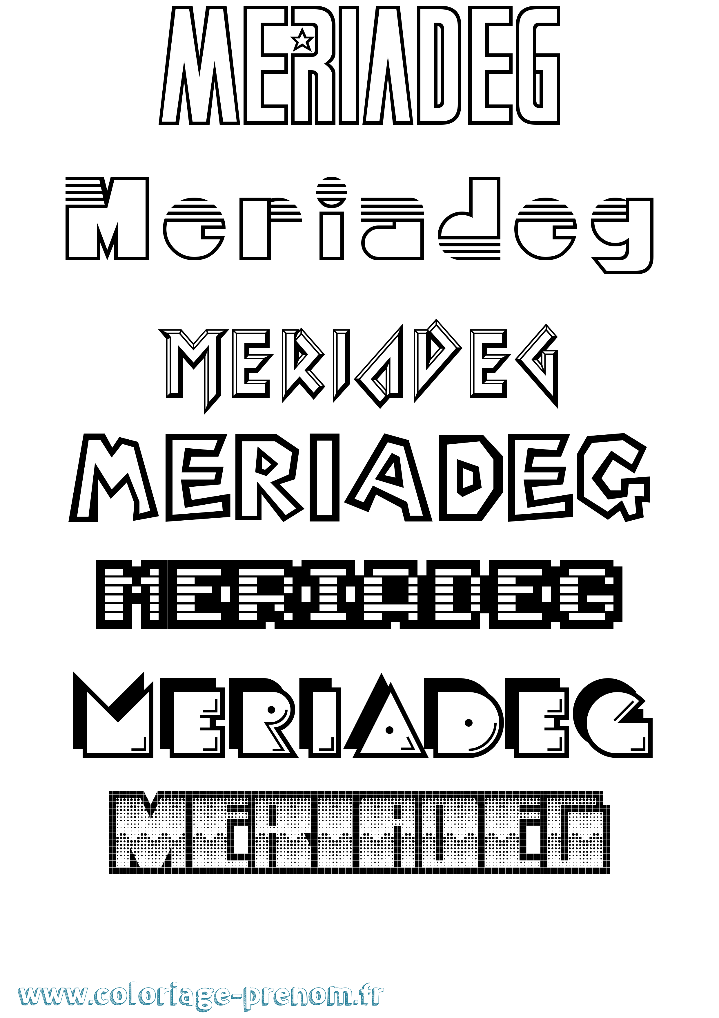 Coloriage Meriadeg Jeux Vidéos Coloriage prénom Meriadeg Jeux Vidéos