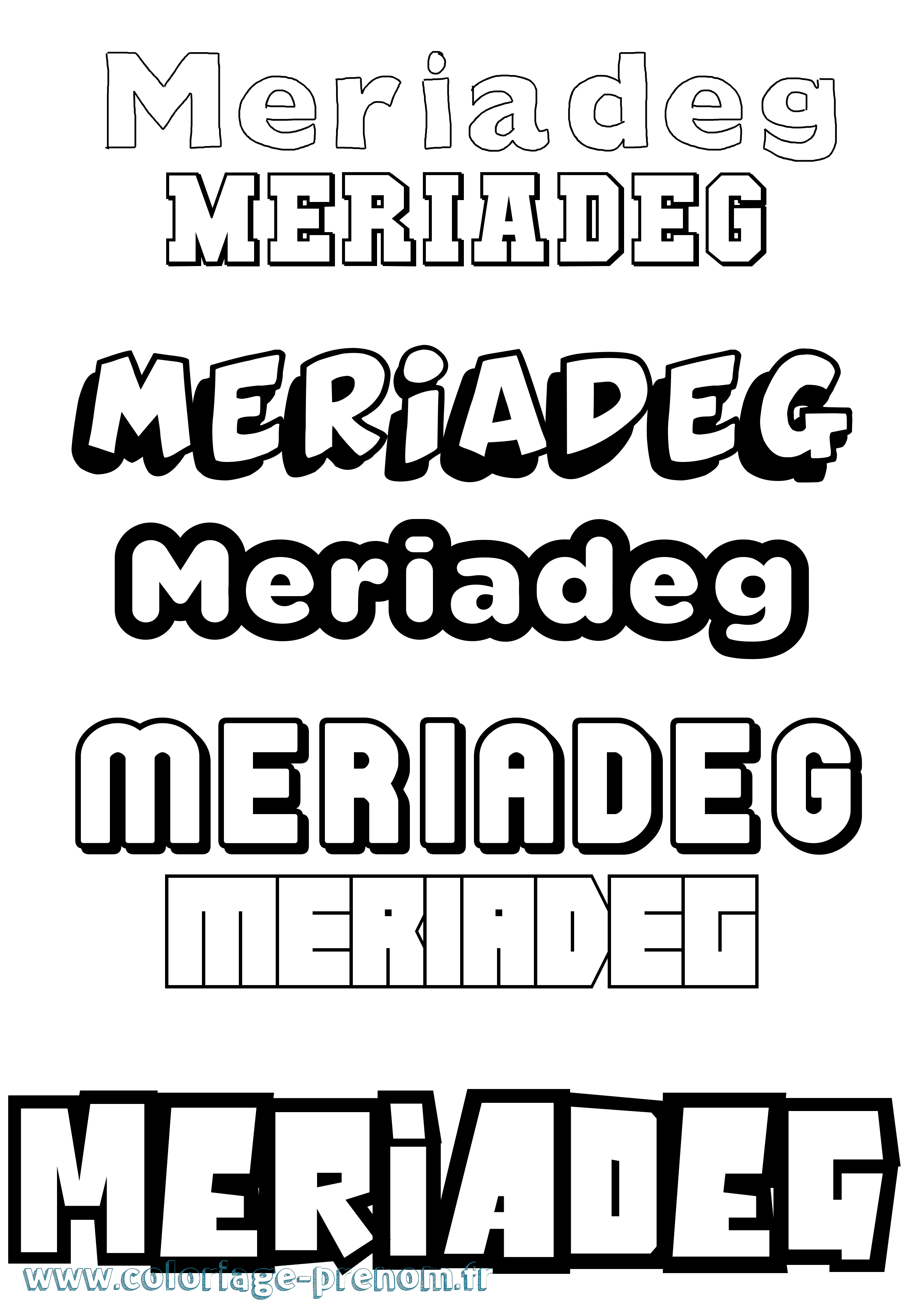 Coloriage Meriadeg Simple Coloriage prénom Meriadeg Simple