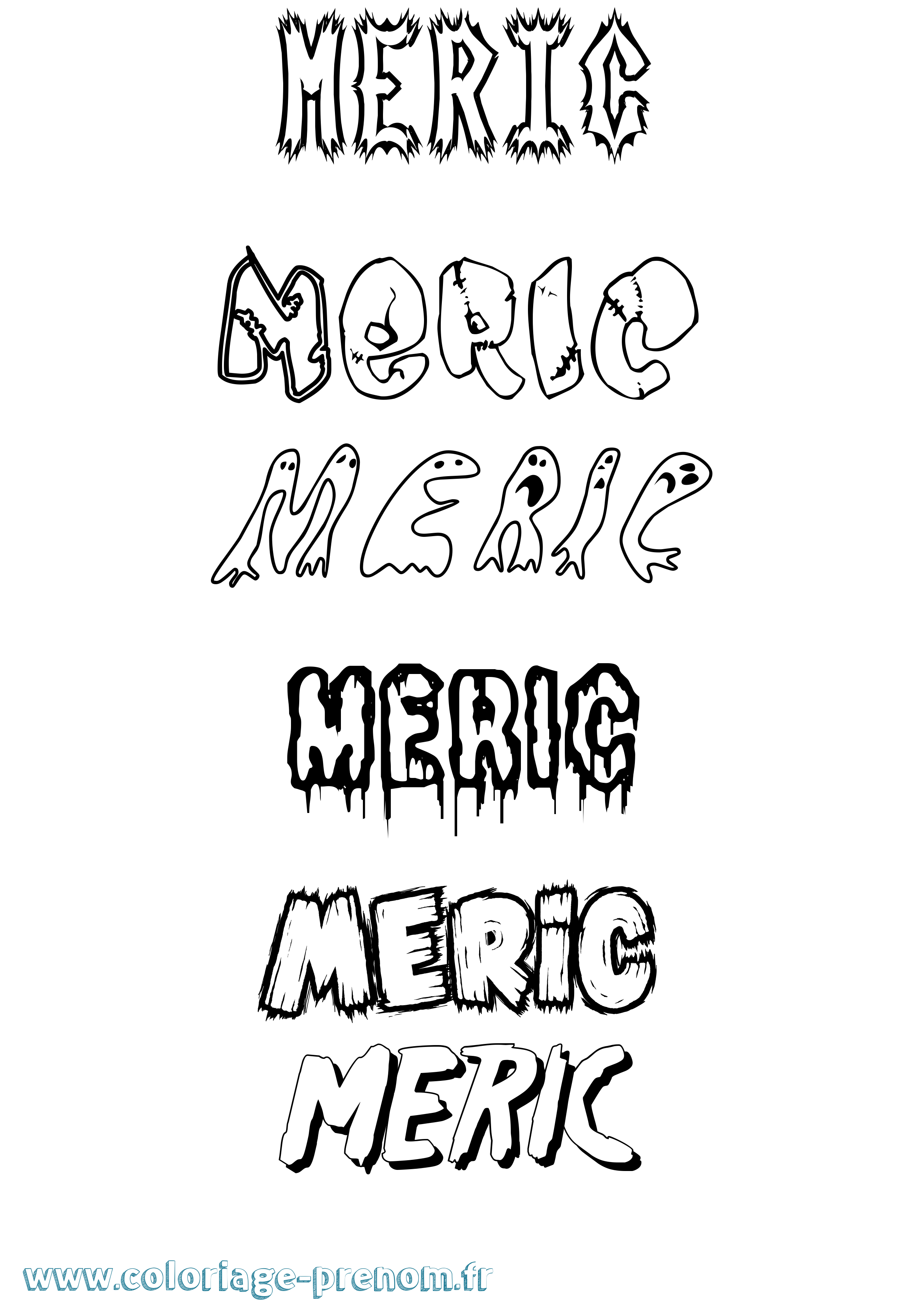 Coloriage Meric Frisson Coloriage prénom Meric Frisson