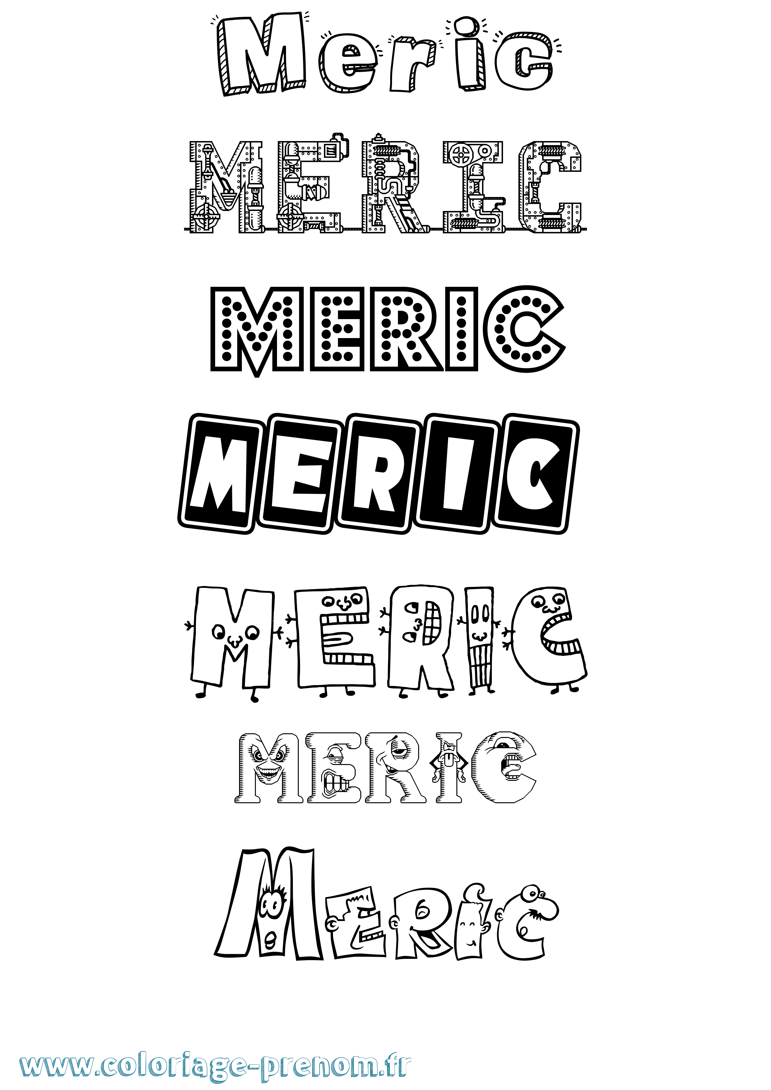 Coloriage Meric Fun Coloriage prénom Meric Fun