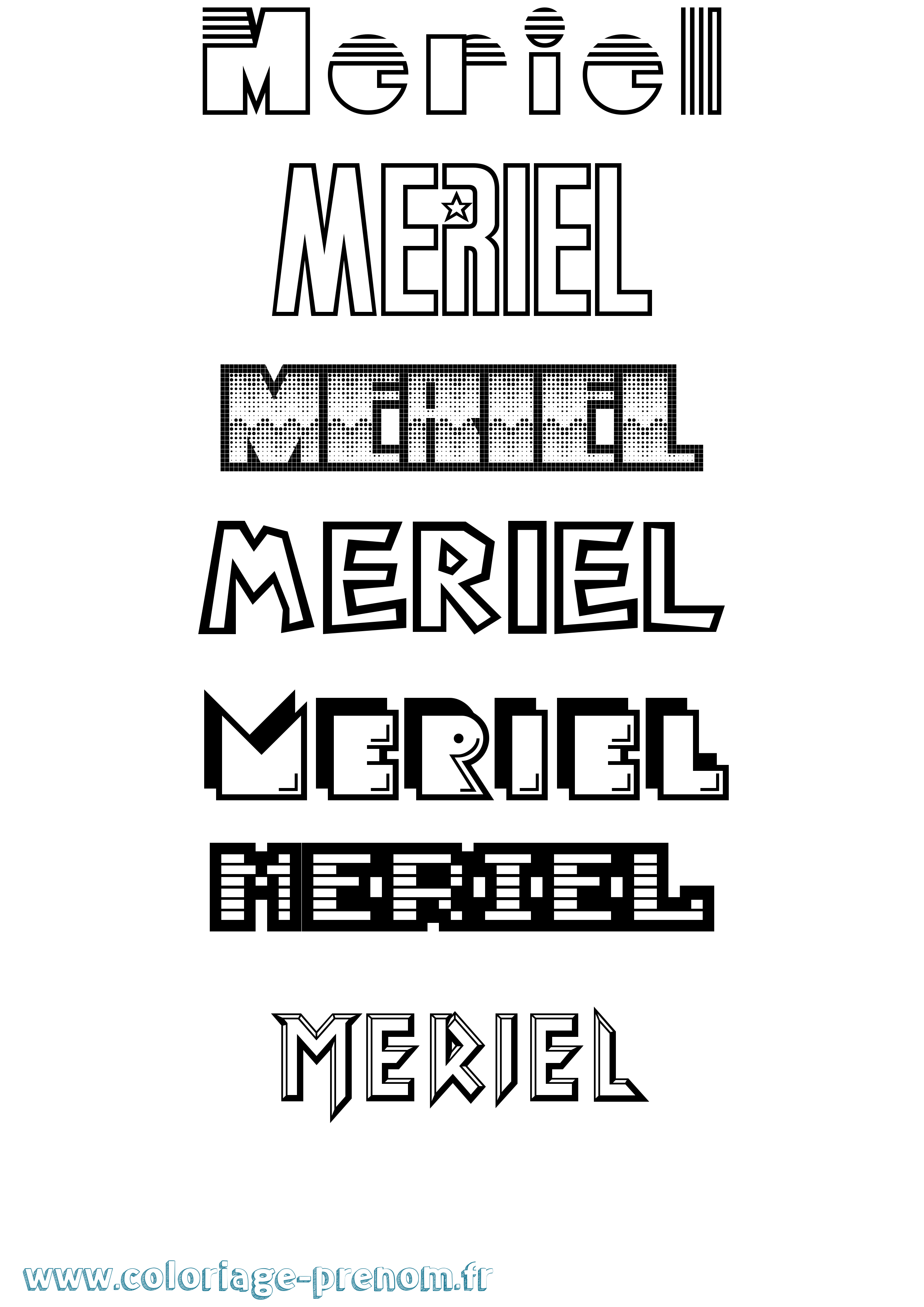 Coloriage Meriel Jeux Vidéos Coloriage prénom Meriel Jeux Vidéos
