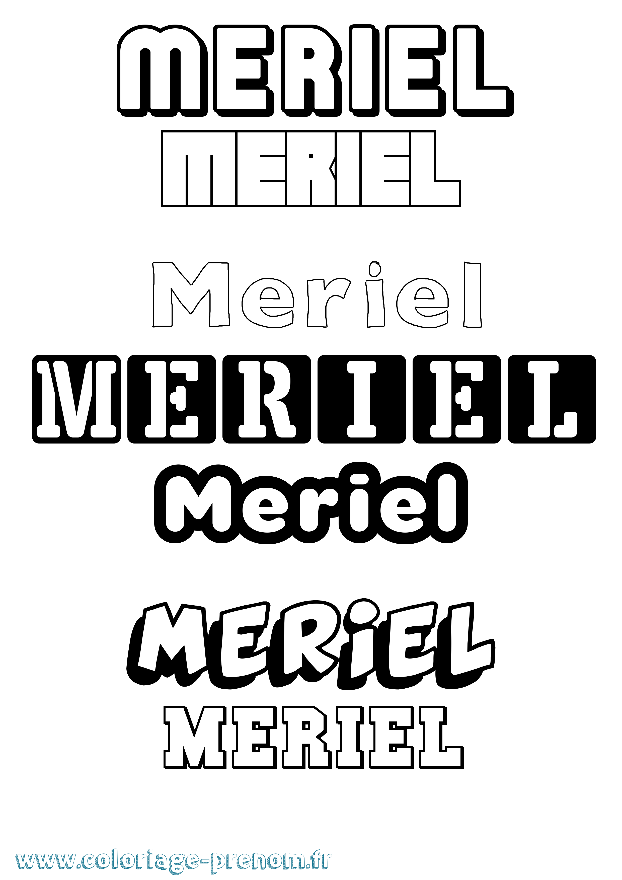 Coloriage Meriel Simple Coloriage prénom Meriel Simple