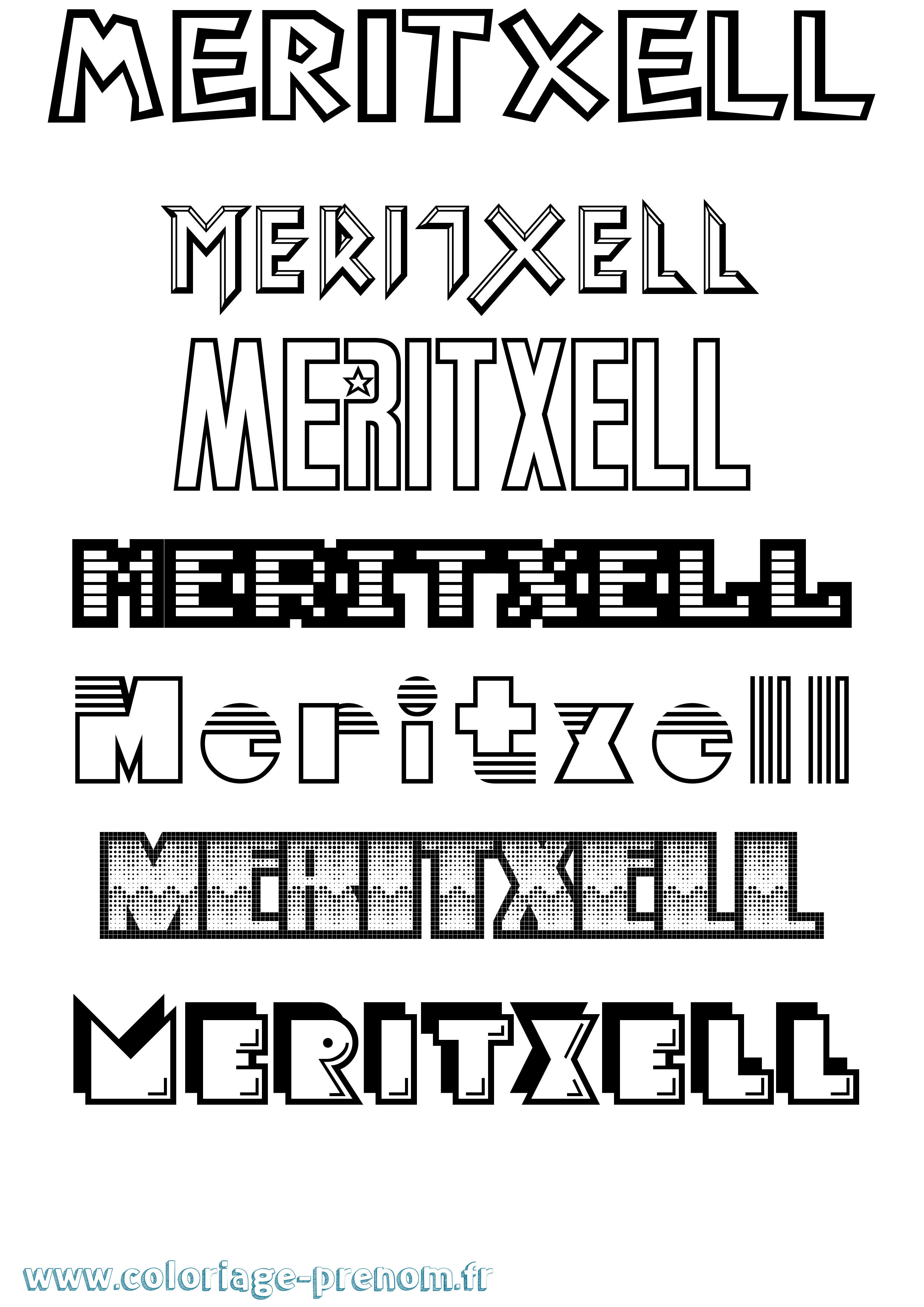 Coloriage Meritxell Jeux Vidéos Coloriage prénom Meritxell Jeux Vidéos
