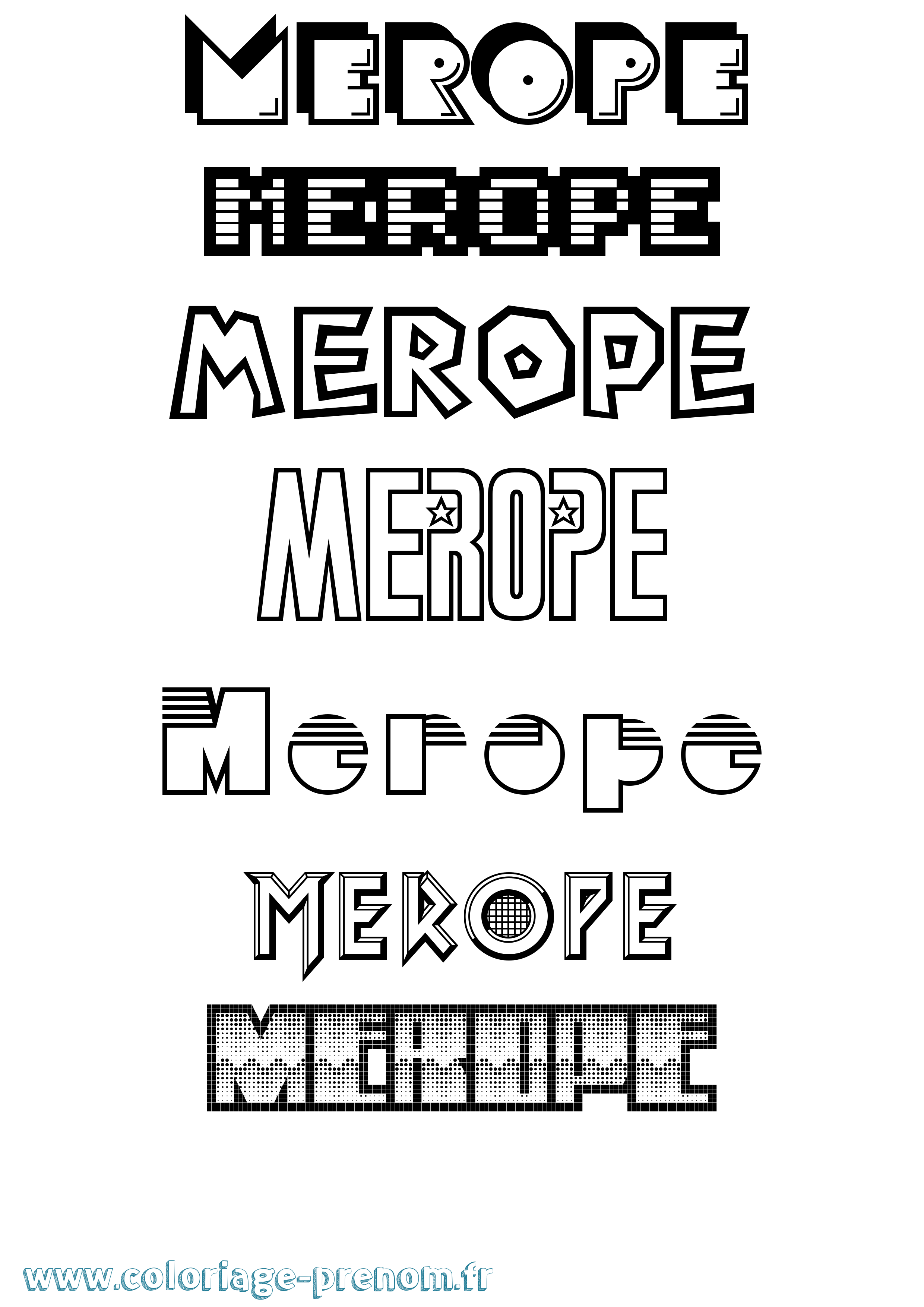 Coloriage Merope Jeux Vidéos Coloriage prénom Merope Jeux Vidéos