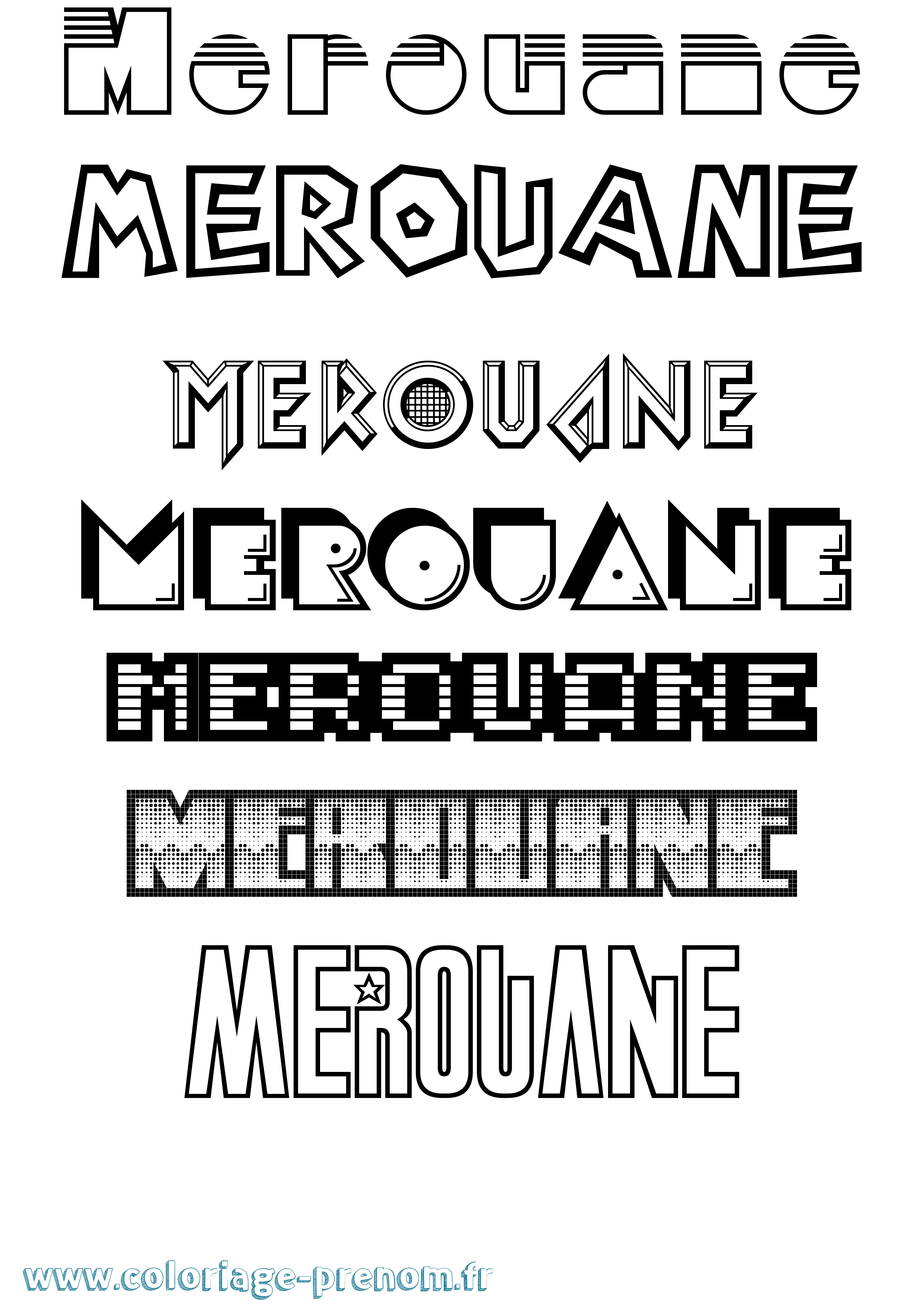 Coloriage Merouane Jeux Vidéos Coloriage prénom Merouane Jeux Vidéos