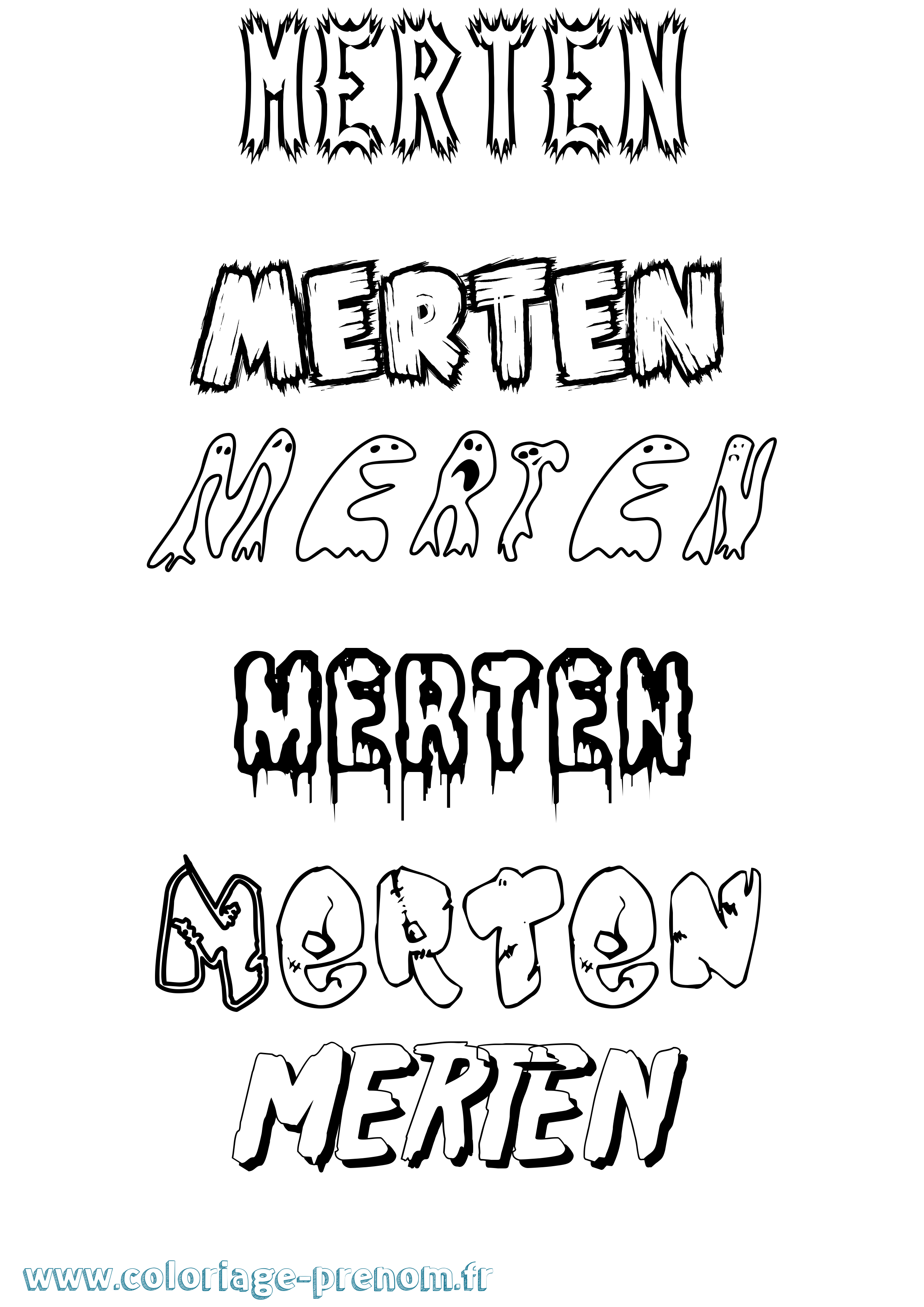 Coloriage Merten Frisson Coloriage prénom Merten Frisson