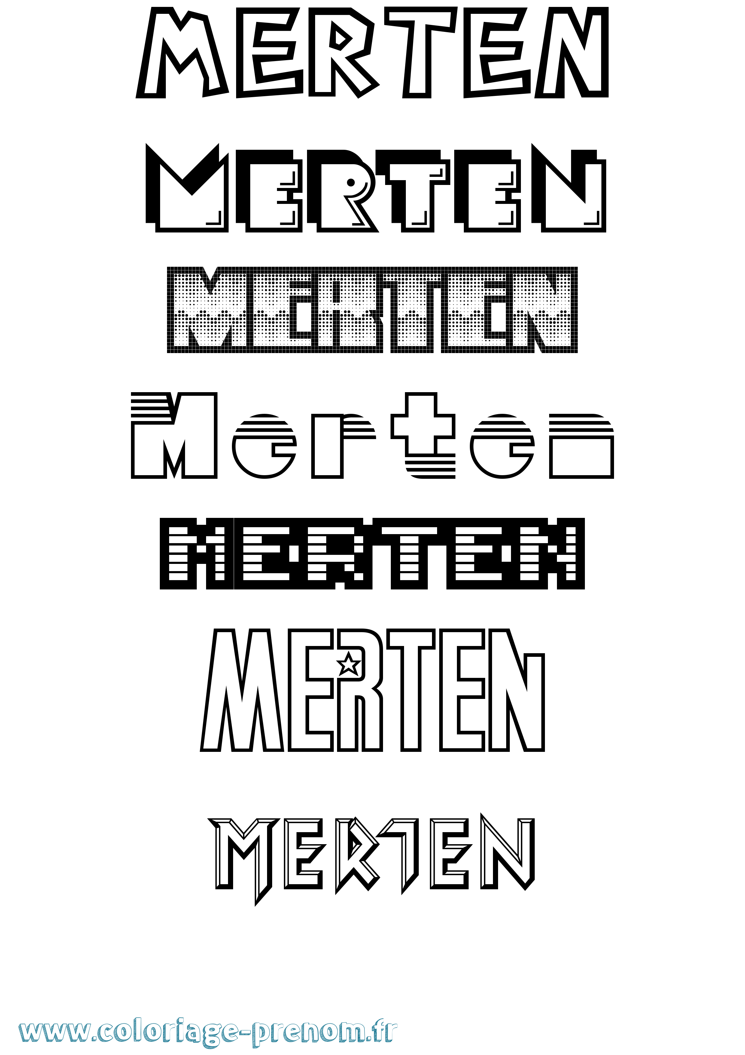 Coloriage Merten Jeux Vidéos Coloriage prénom Merten Jeux Vidéos