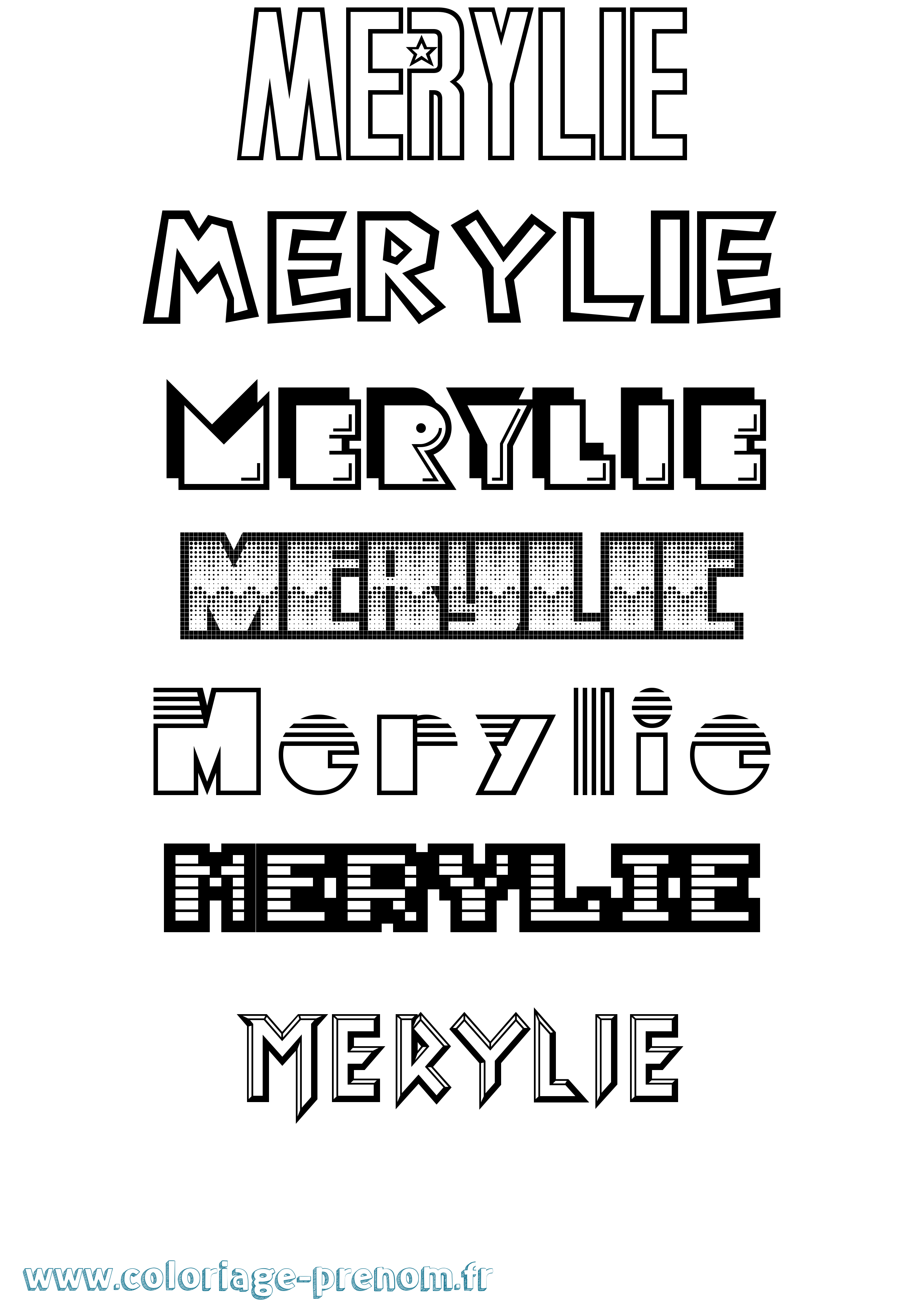 Coloriage Merylie Jeux Vidéos Coloriage prénom Merylie Jeux Vidéos