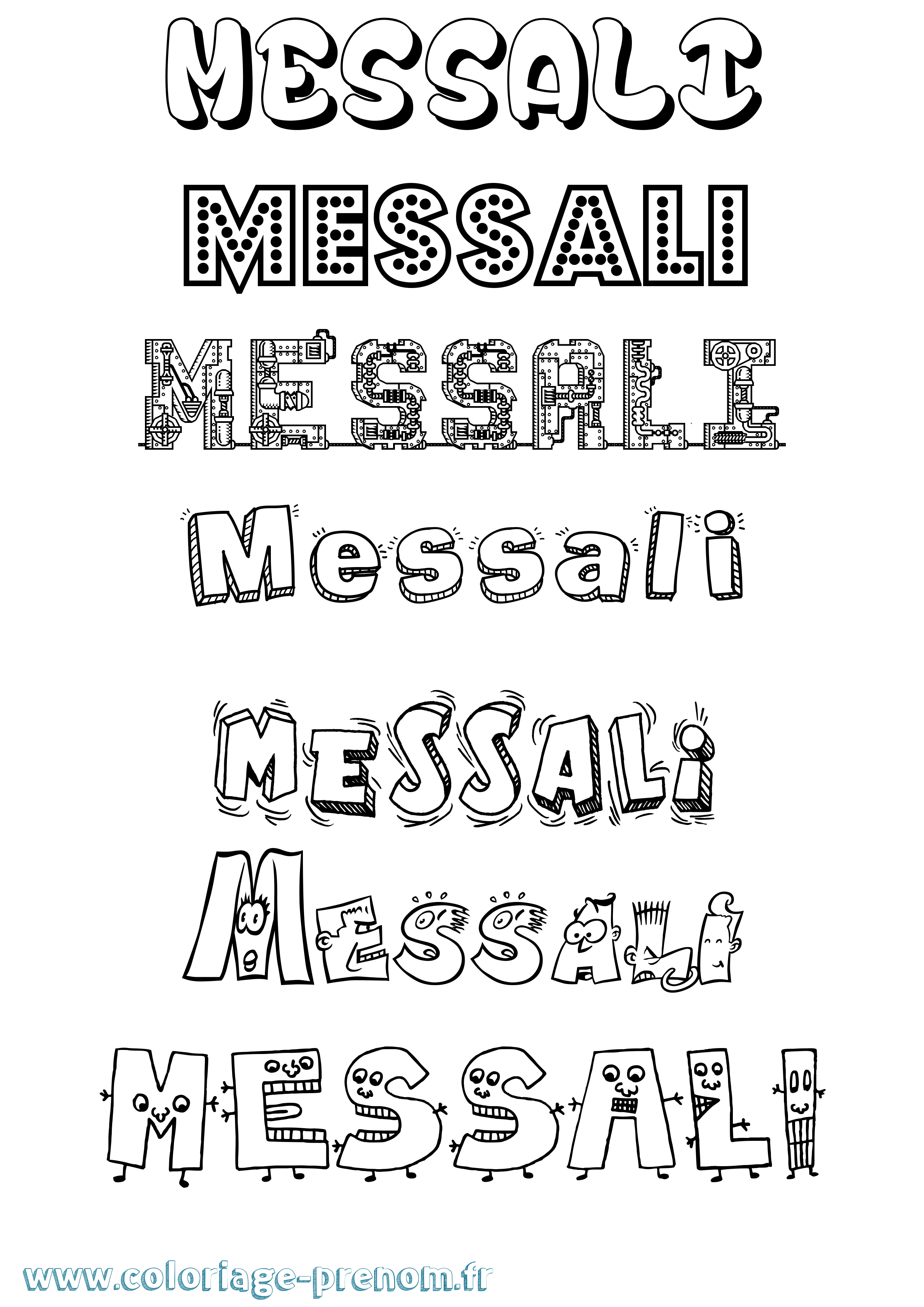 Coloriage Messali Fun Coloriage prénom Messali Fun