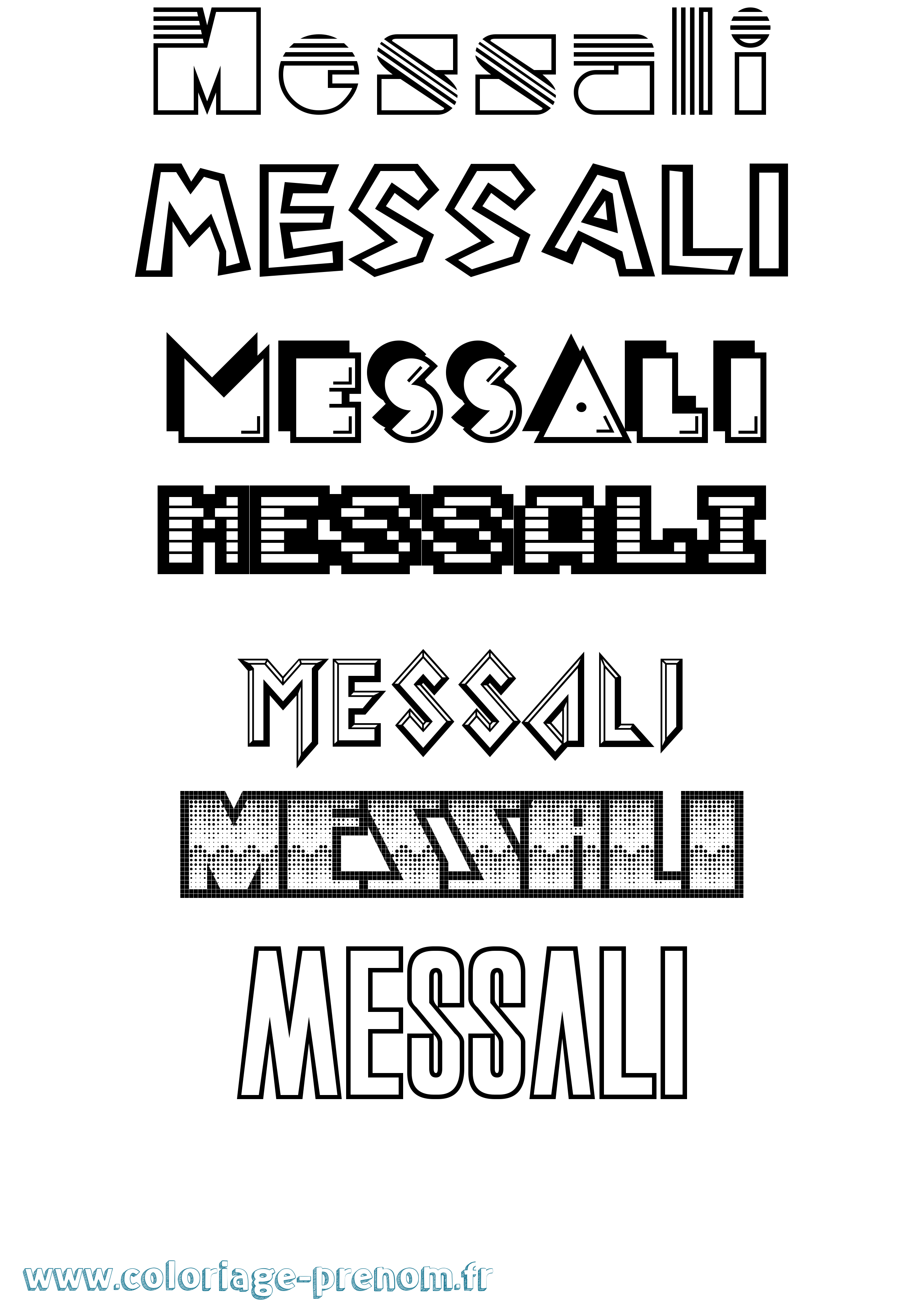 Coloriage Messali Jeux Vidéos Coloriage prénom Messali Jeux Vidéos