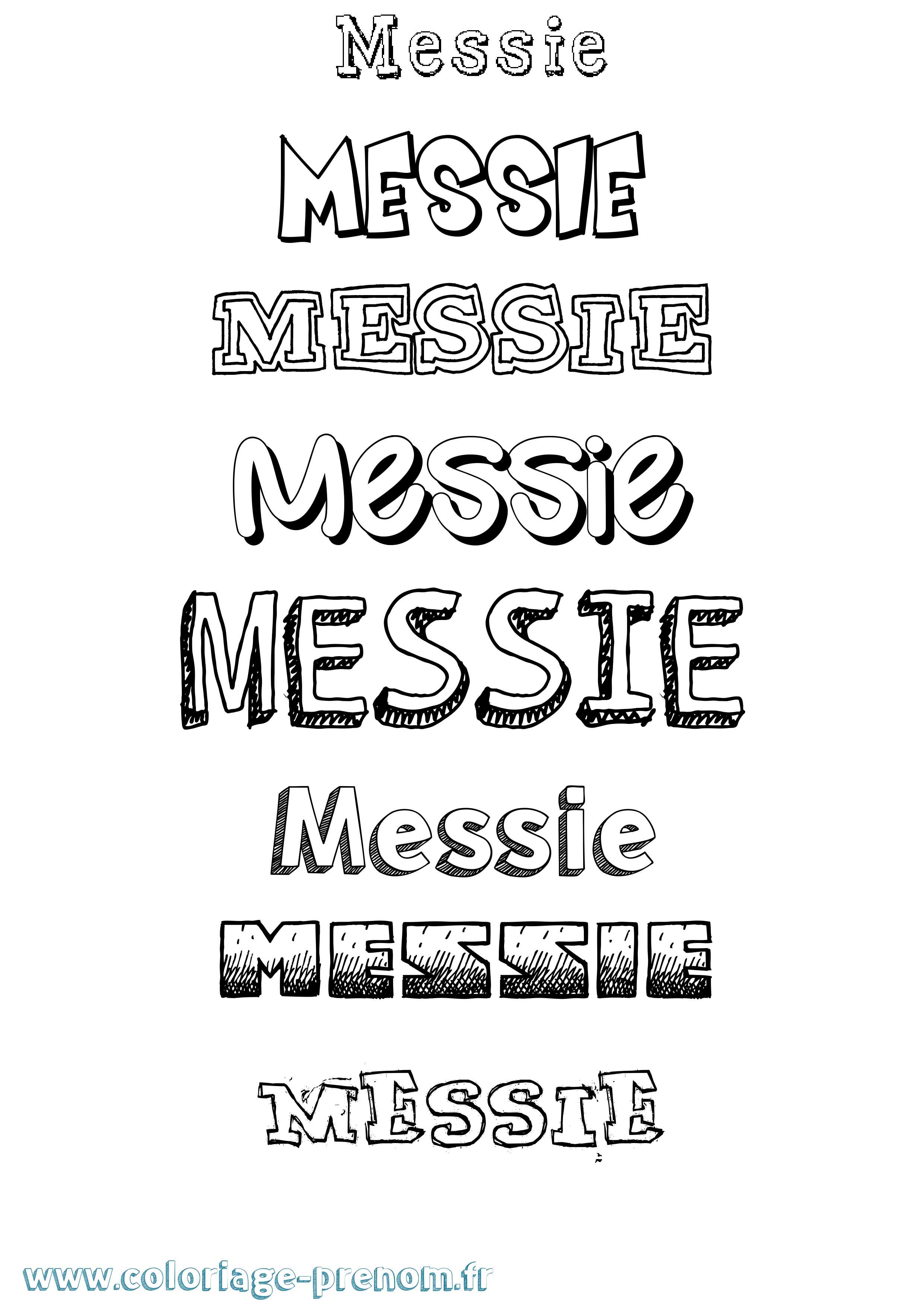 Coloriage Messie Dessiné Coloriage prénom Messie Dessiné