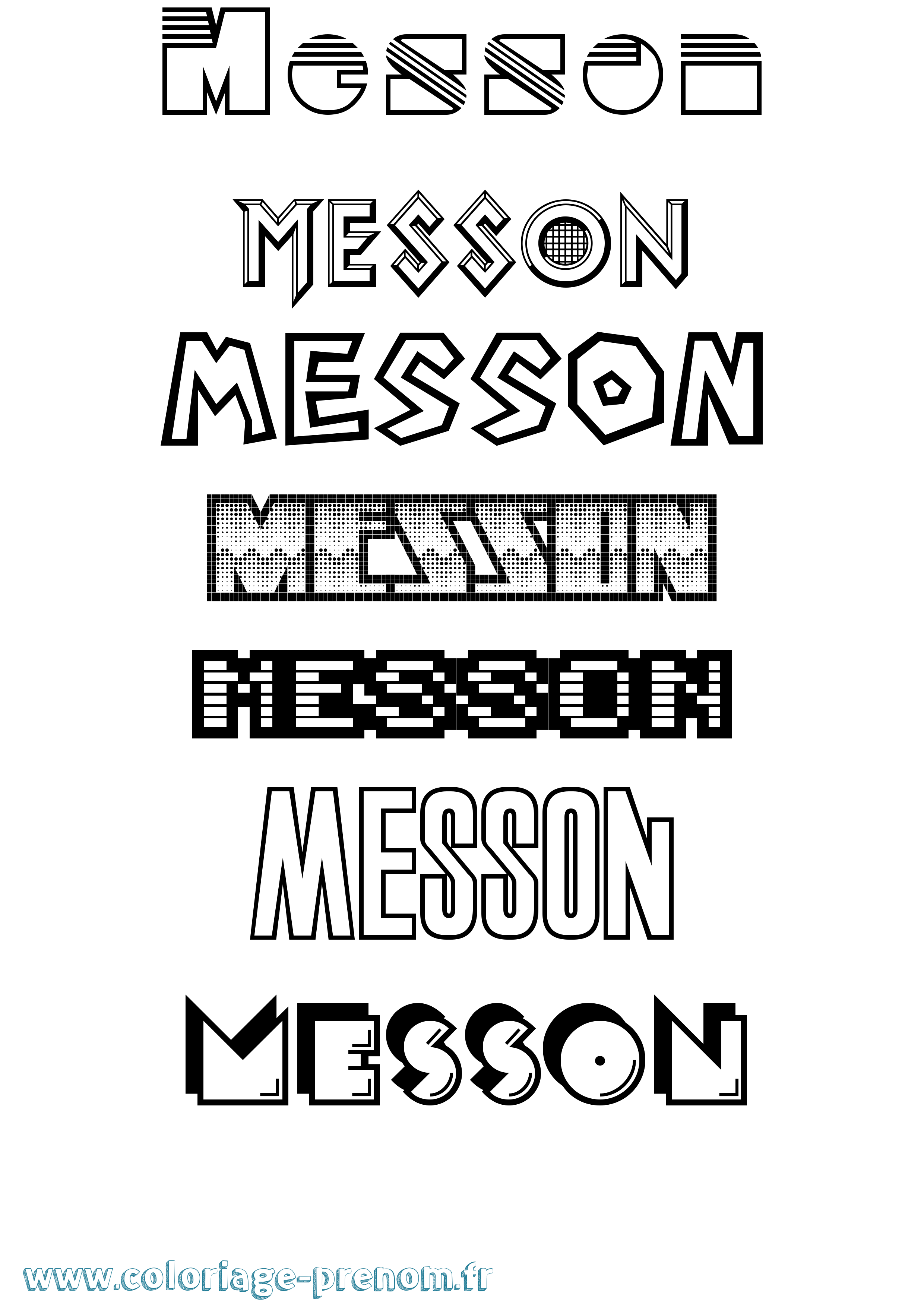 Coloriage Messon Jeux Vidéos Coloriage prénom Messon Jeux Vidéos