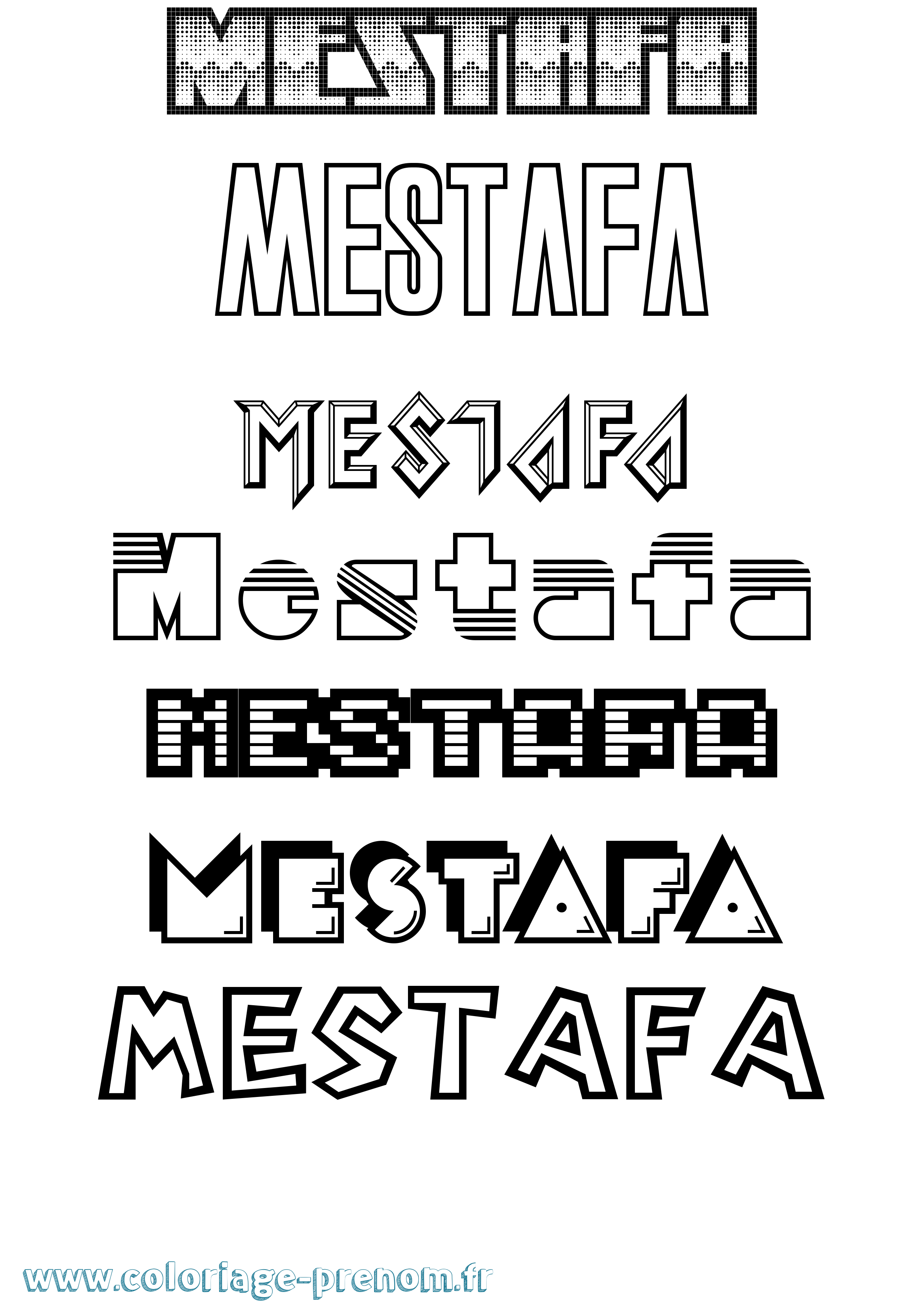 Coloriage Mestafa Jeux Vidéos Coloriage prénom Mestafa Jeux Vidéos