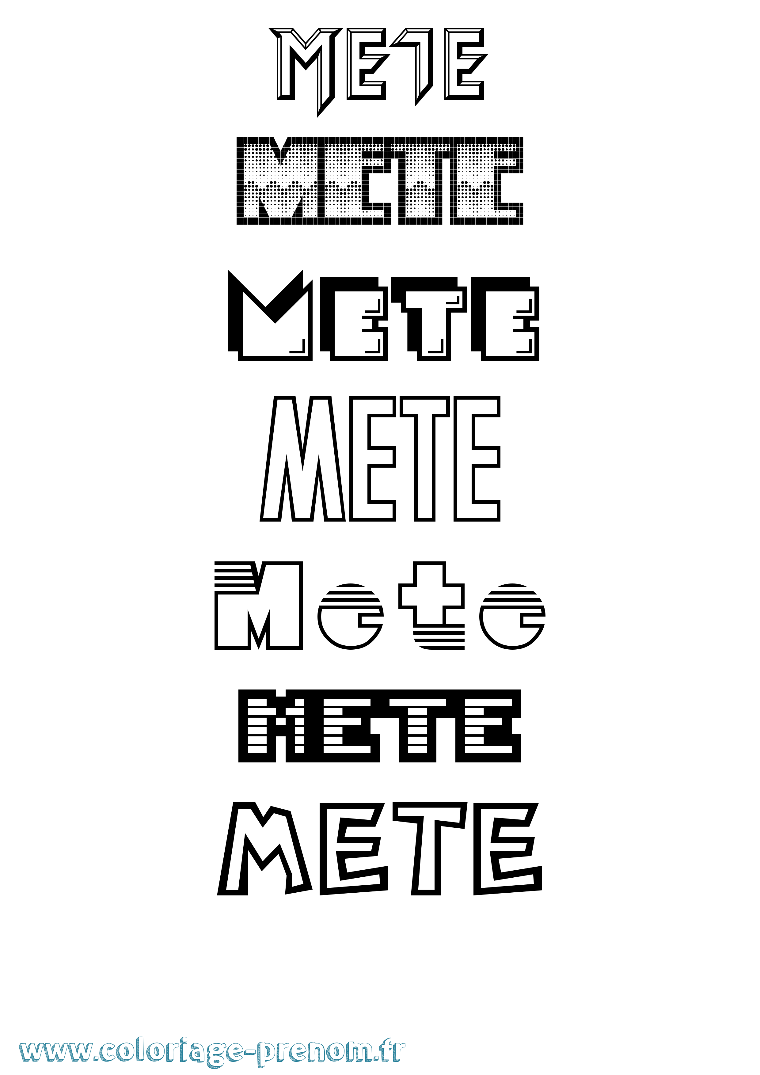 Coloriage Mete Jeux Vidéos Coloriage prénom Mete Jeux Vidéos