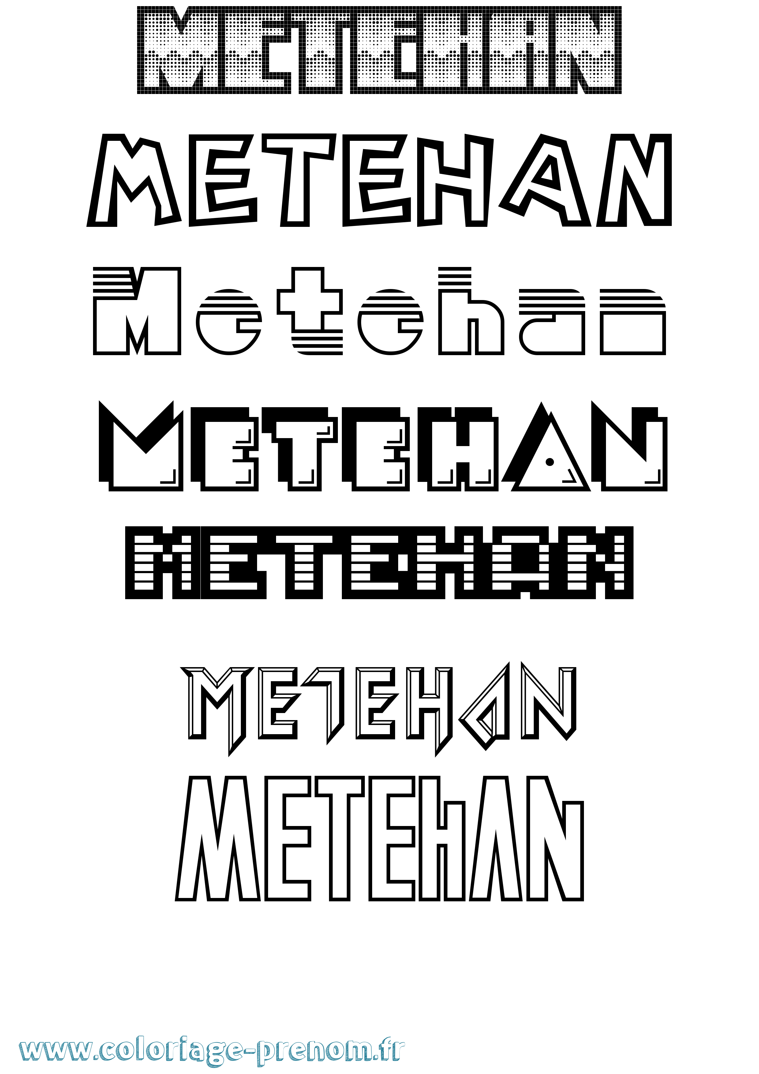 Coloriage Metehan Jeux Vidéos Coloriage prénom Metehan Jeux Vidéos