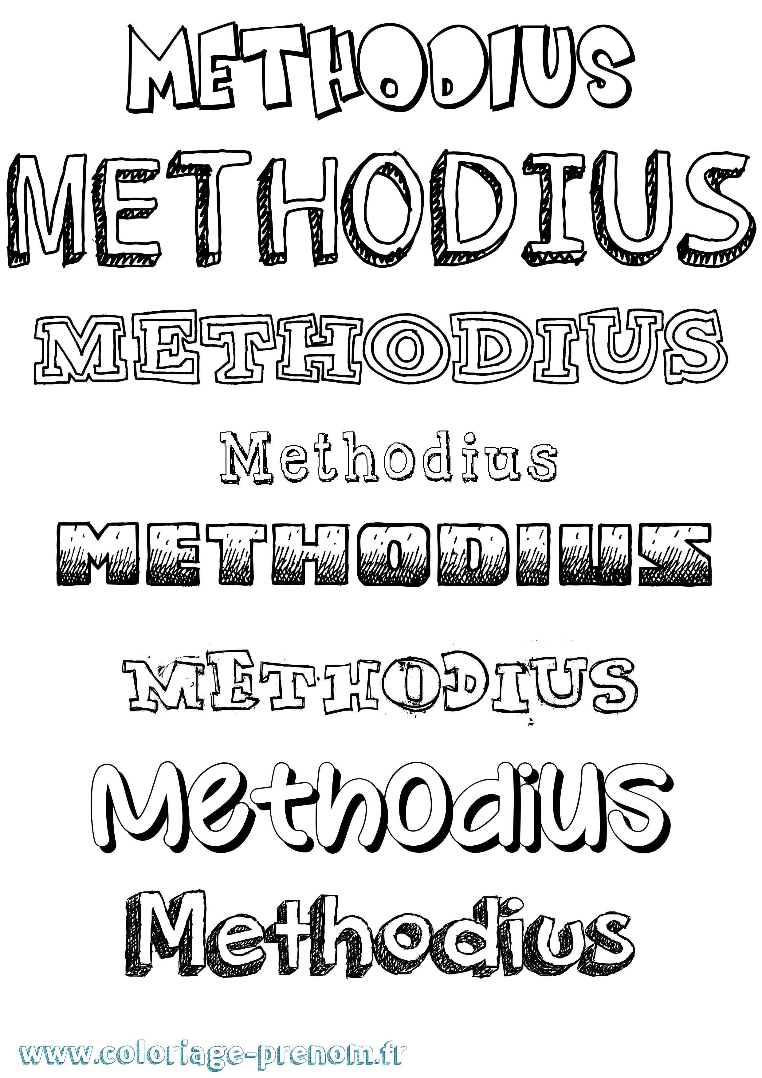 Coloriage Methodius Dessiné Coloriage prénom Methodius Dessiné