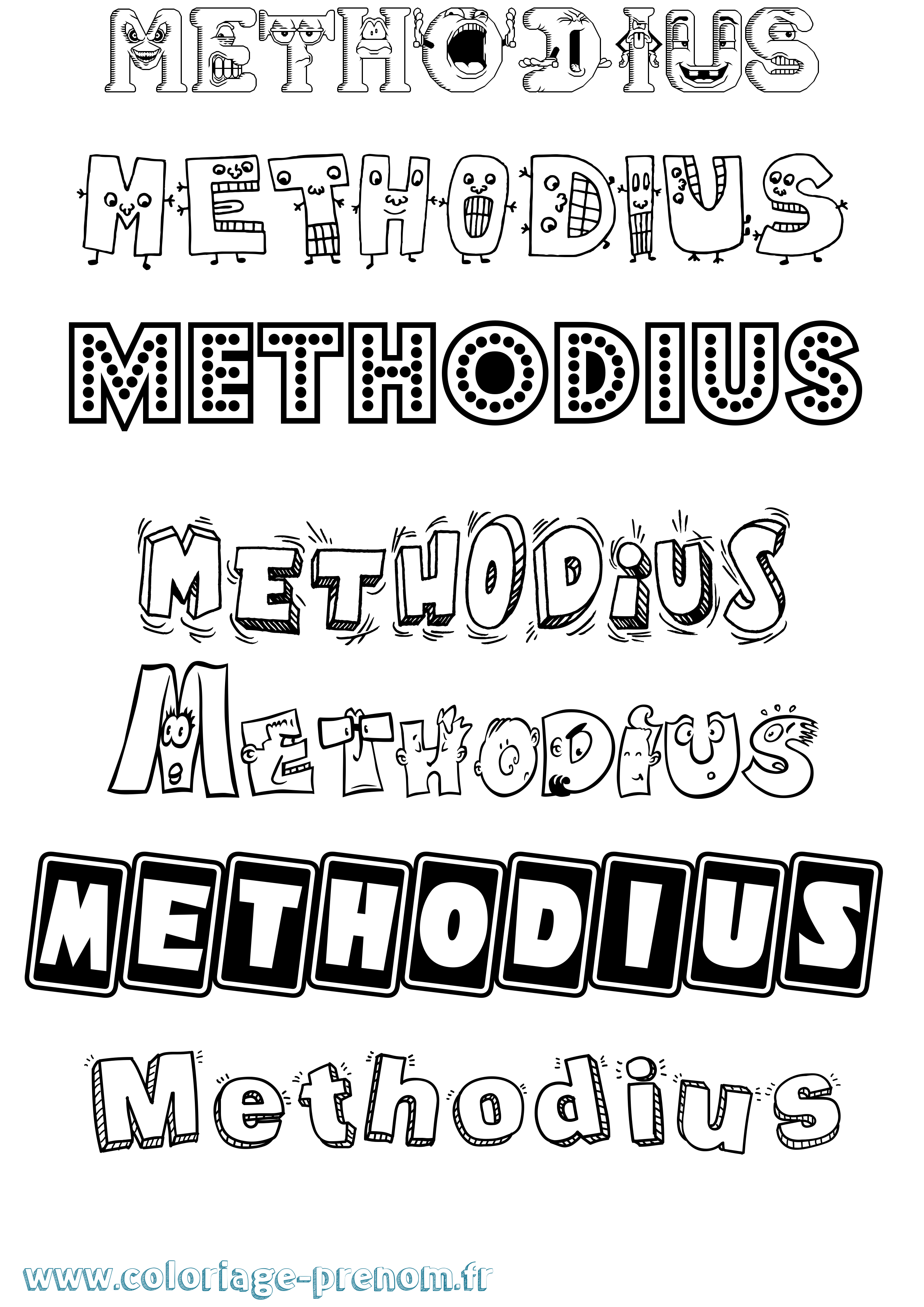 Coloriage Methodius Fun Coloriage prénom Methodius Fun