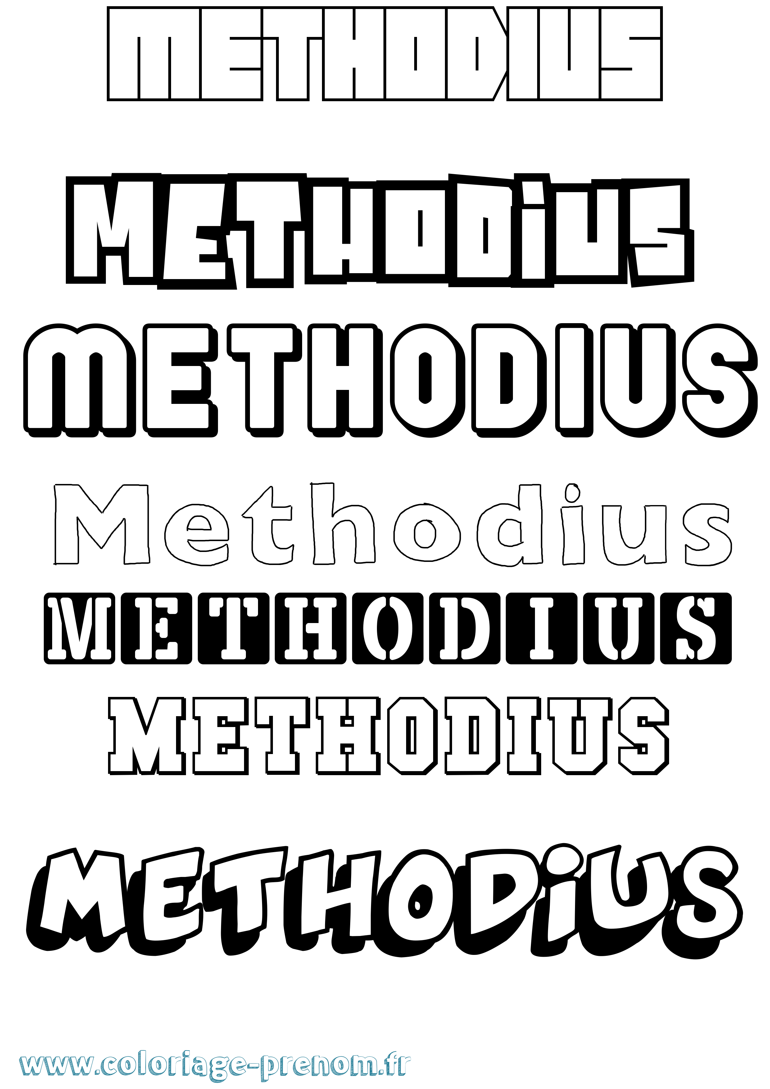 Coloriage Methodius Simple Coloriage prénom Methodius Simple
