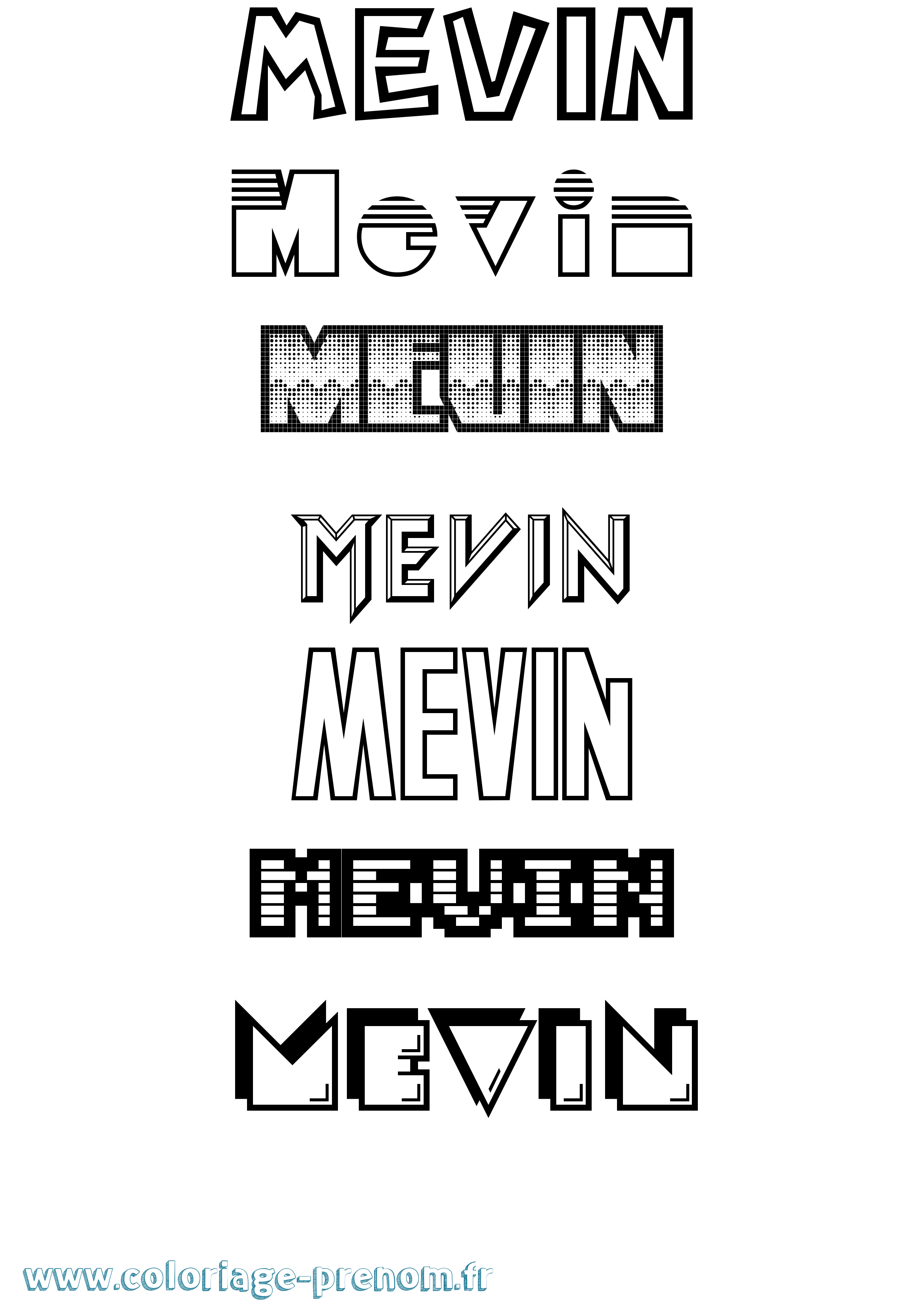 Coloriage Mevin Jeux Vidéos Coloriage prénom Mevin Jeux Vidéos