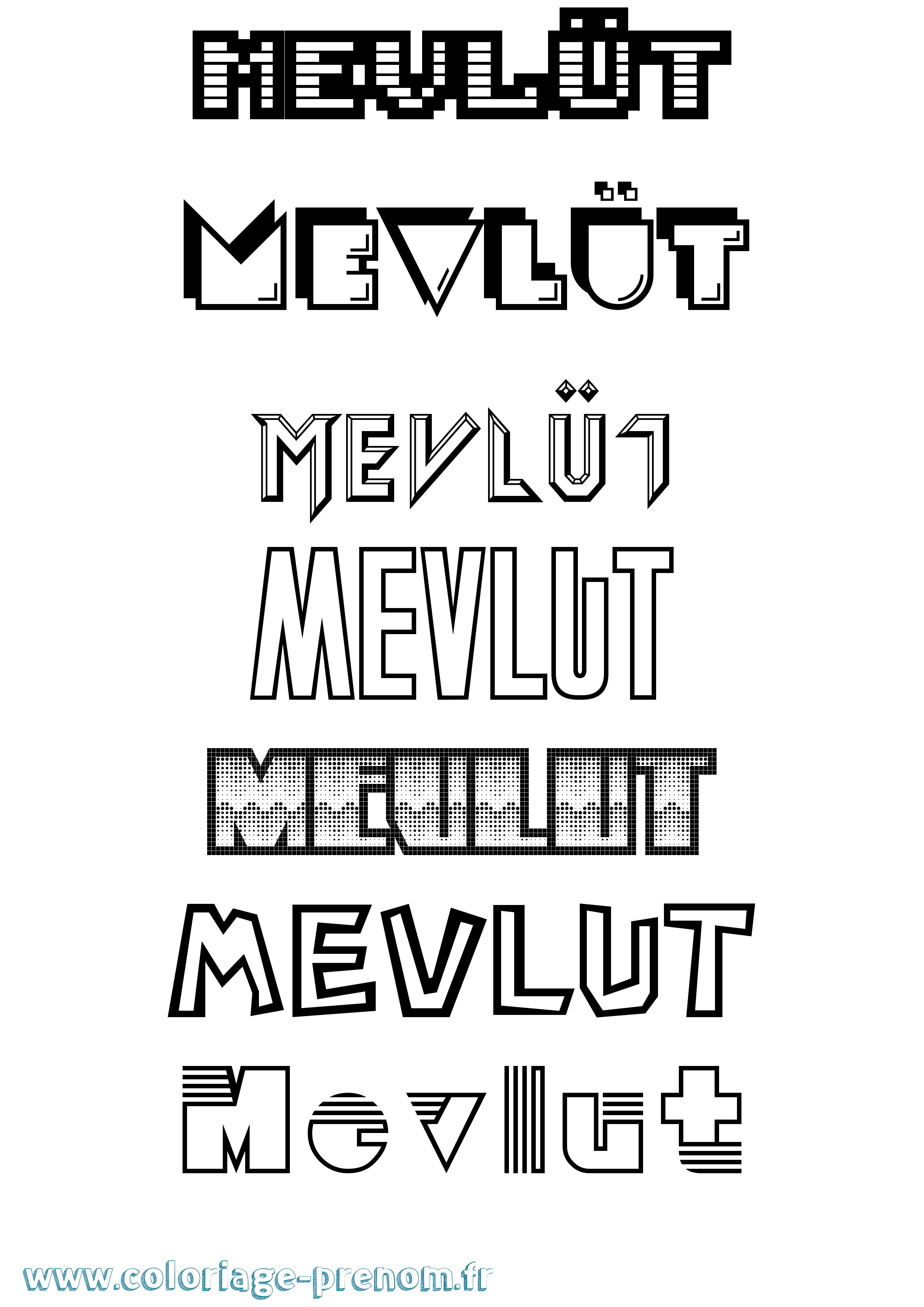Coloriage Mevlüt Jeux Vidéos Coloriage prénom Mevlüt Jeux Vidéos